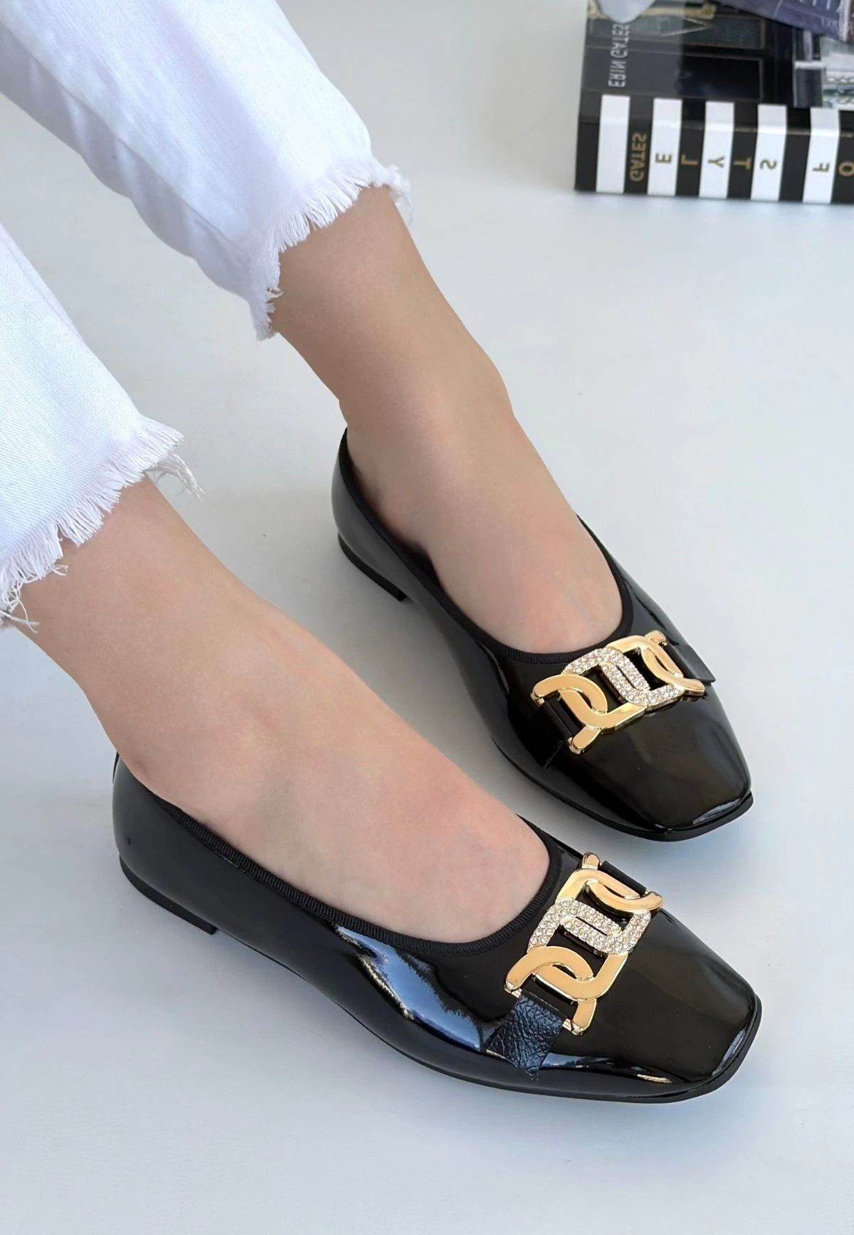 Embor Siyah Rugan Babet Ayakkabı