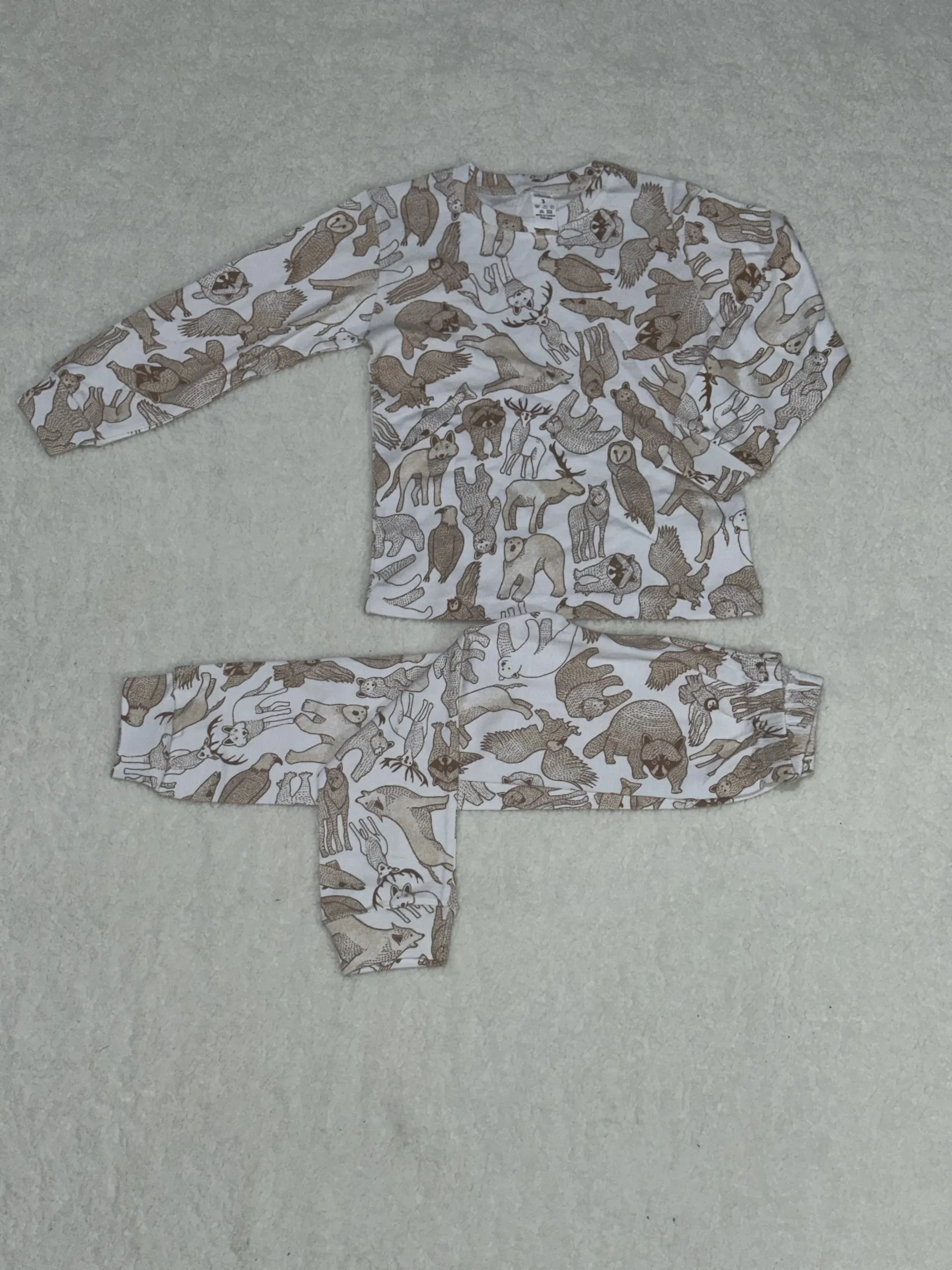 3-4-5 yaş pijama takımı beyaz alt üst kız çocuk