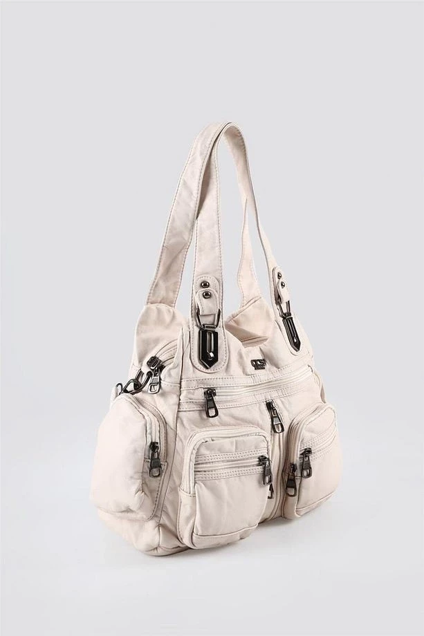 Diwer Bej Cilt Omuz Çantası