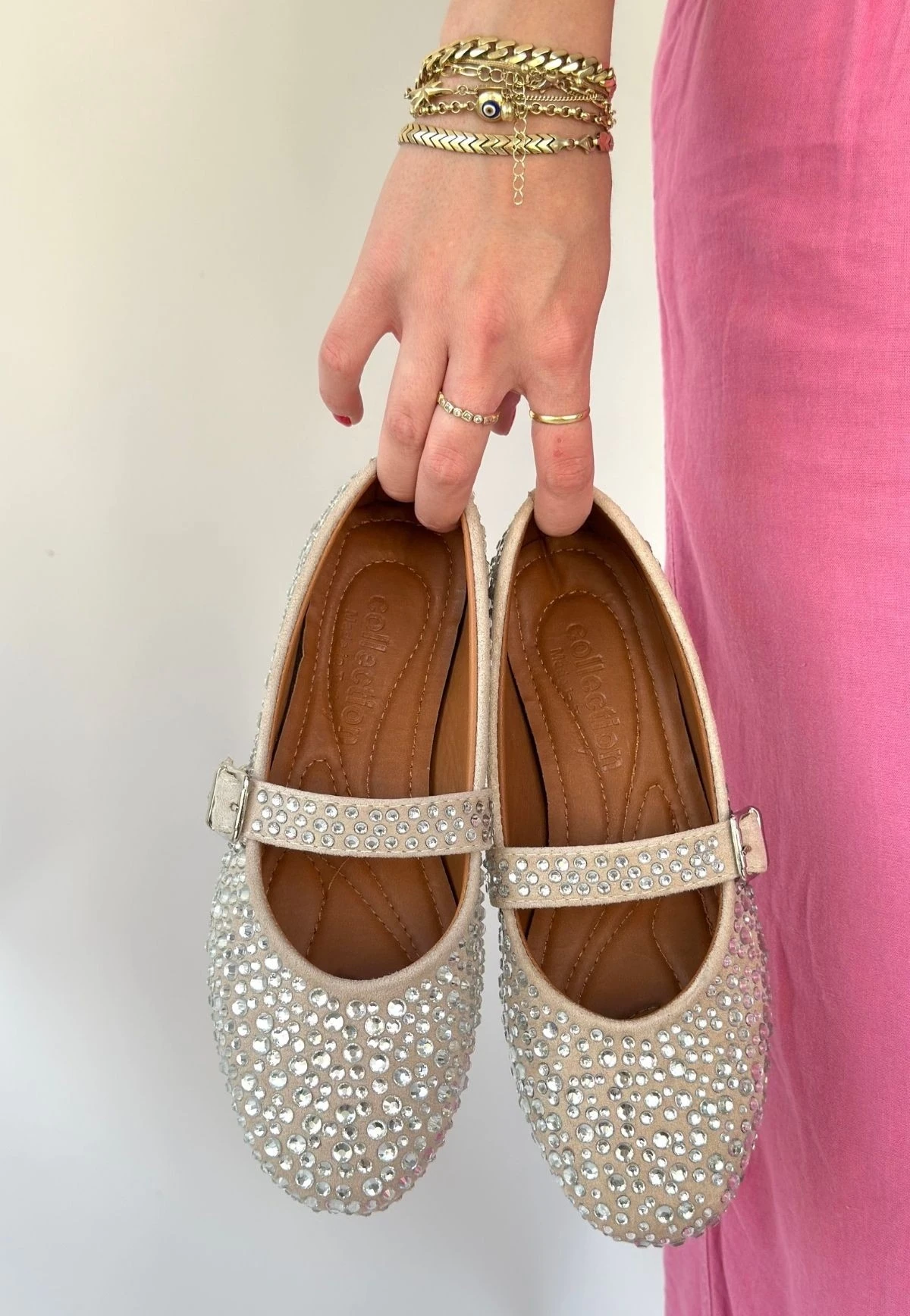 Denya Bej Süet Babet Ayakkabı