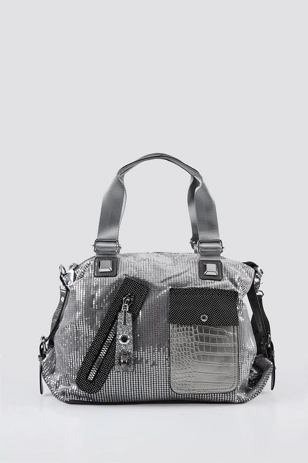 Merli Gri Cilt Omuz Çantası