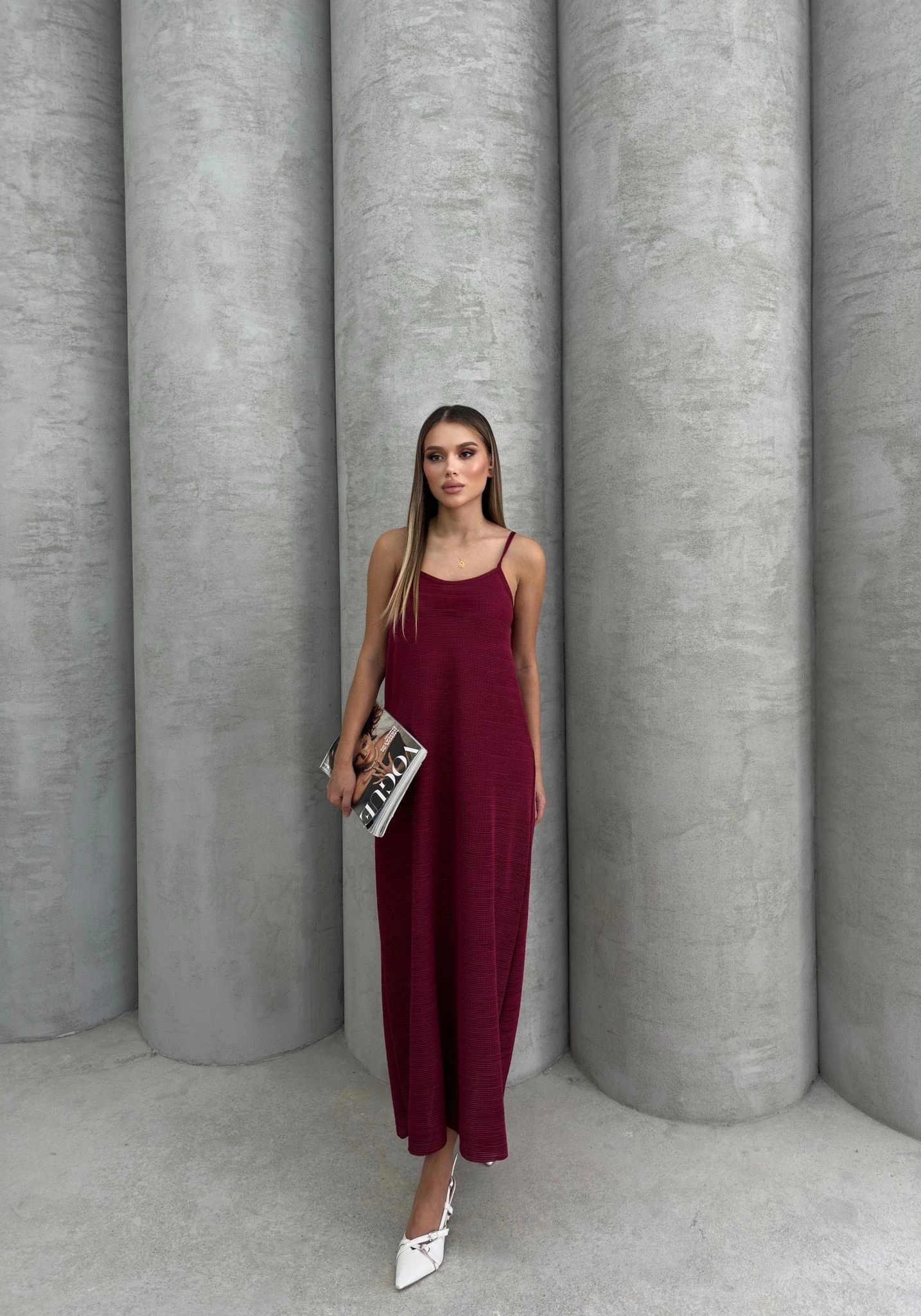 Piliseli uzun elbise