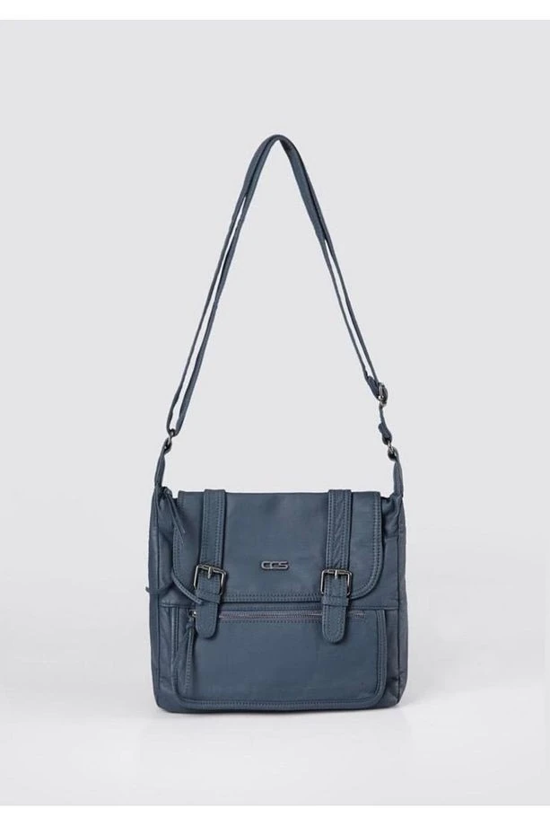 Liye Mavi Cilt Omuz Çantası