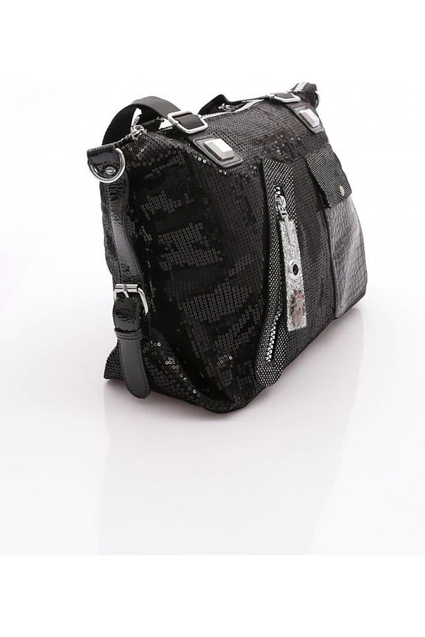 Merli Siyah Cilt Omuz Çantası