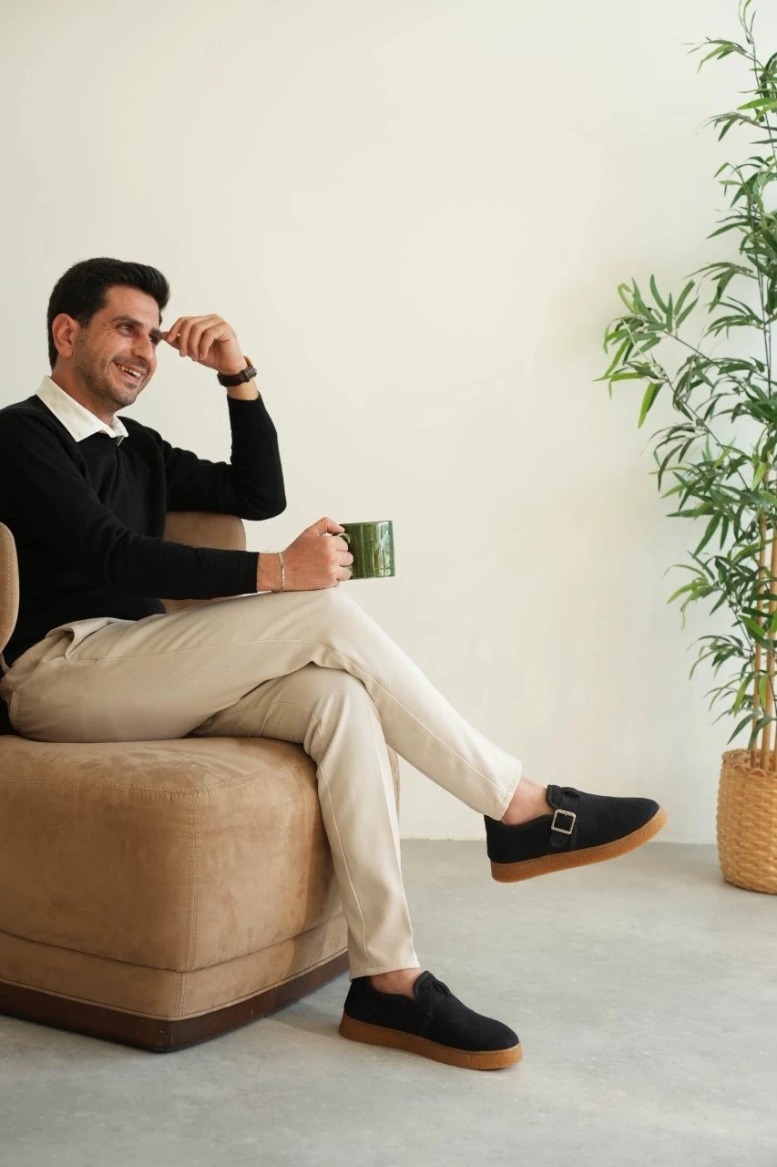 KB-KX1 Kuback Lacivert Kahve Taban Kürklü Günlük Erkek Ayakkabı