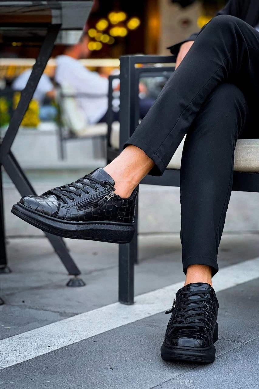 KB-309  Kuback Kömür Fermuar Ve Bağcıklı  Günlük Erkek  Ayakkabı