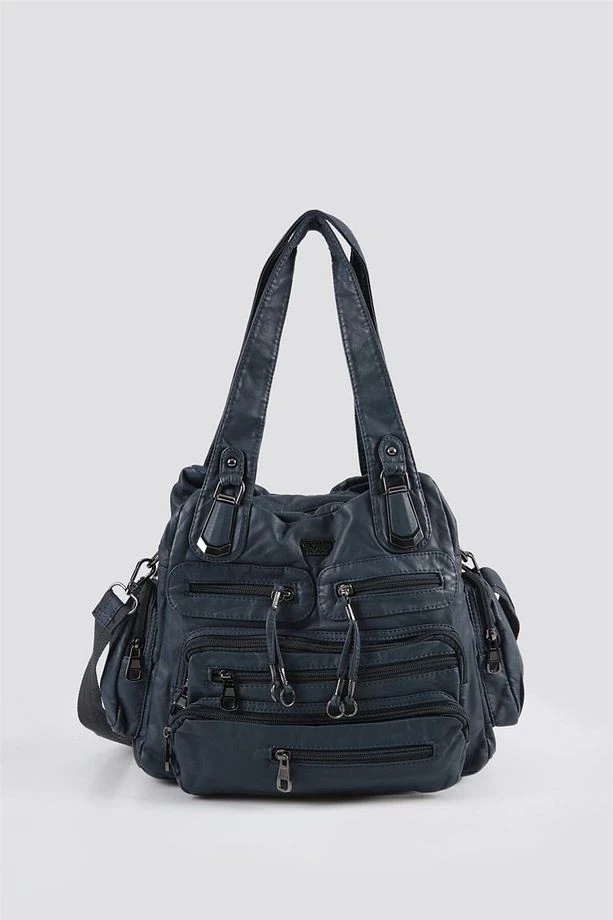 Miver Mavi Cilt Omuz Çantası