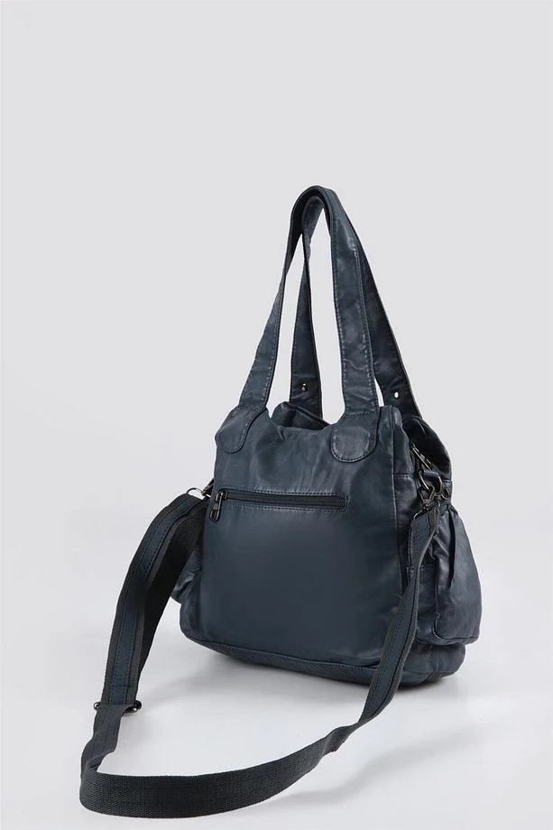 Miver Mavi Cilt Omuz Çantası