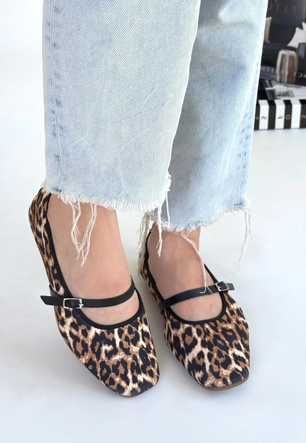 Almiye Leopar Keten Babet Ayakkabı