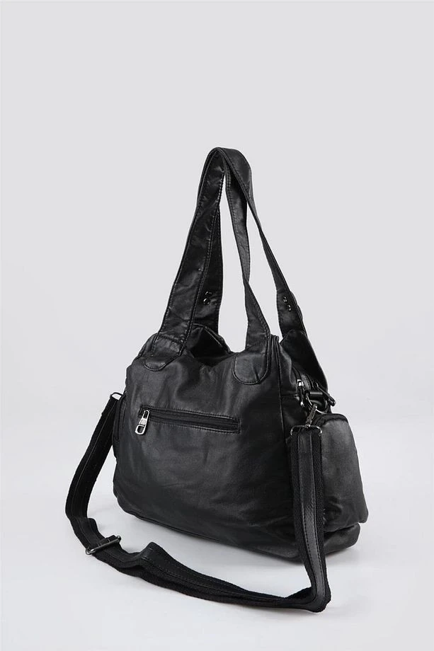 Diwer Siyah Cilt Omuz Çantası