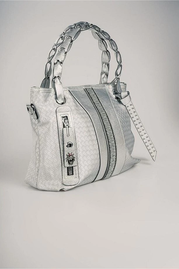 Jaxe Gri Cilt Omuz Çantası