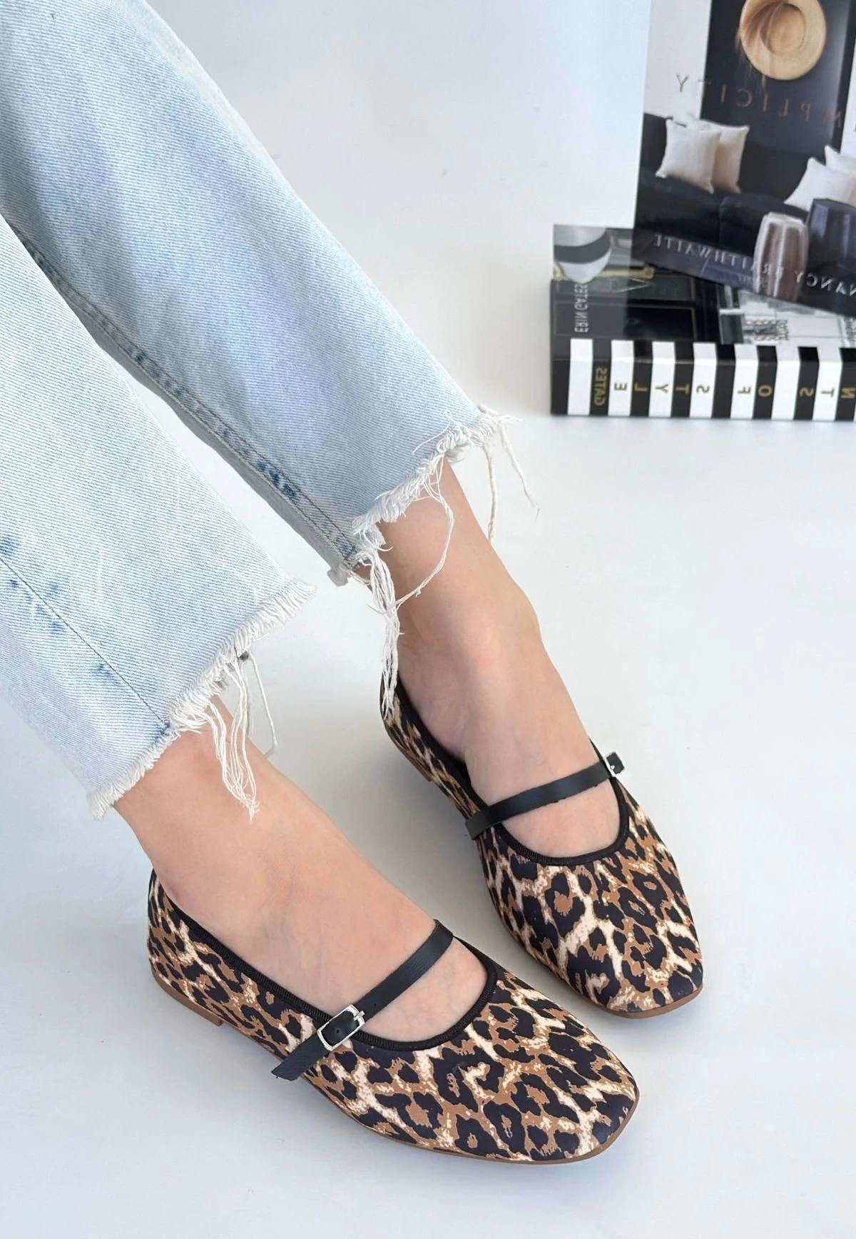 Almiye Leopar Keten Babet Ayakkabı