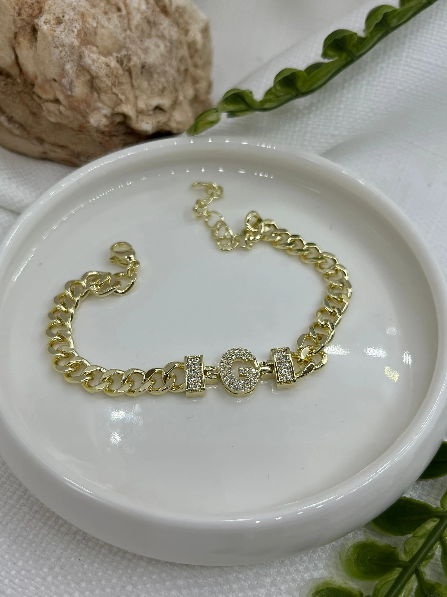 ÇELİK HARF BİLEKLİK 14K RENK