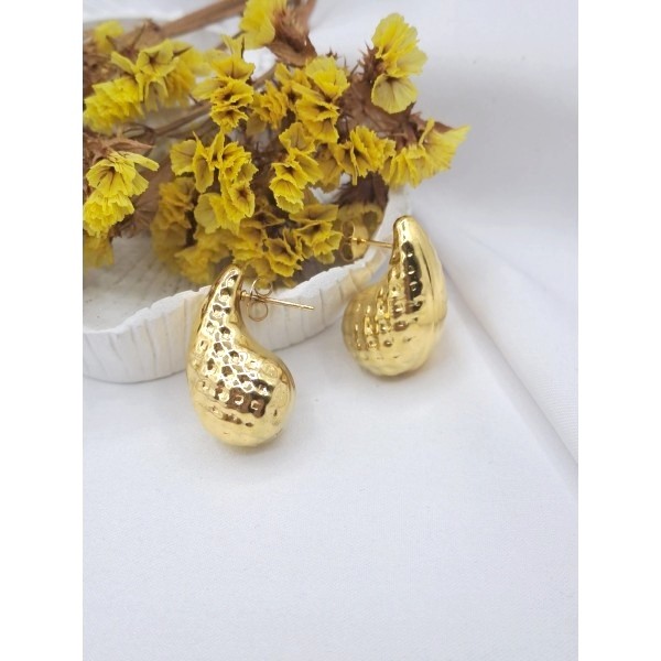 Celik Gold Bottega Küpe