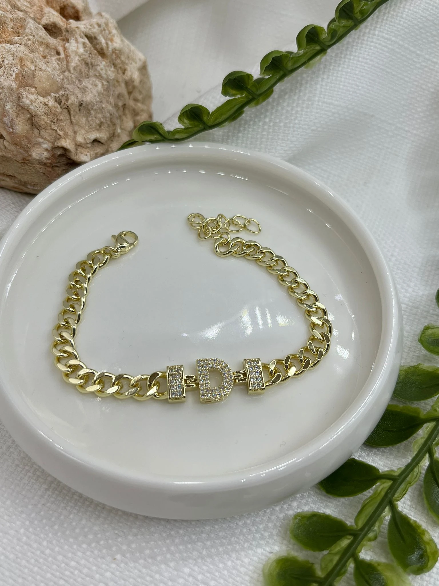 ÇELİK HARF BİLEKLİK 14K RENK