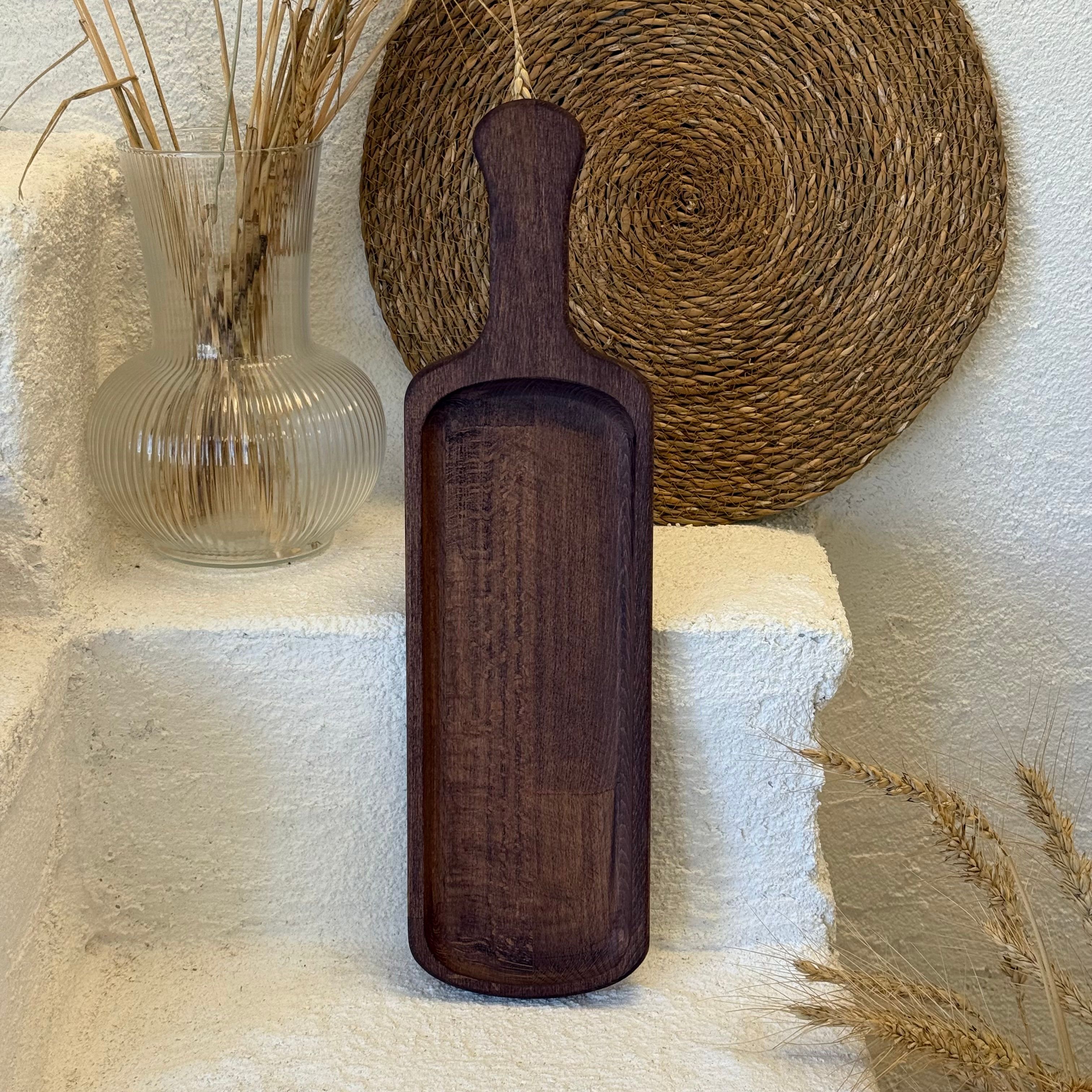 Martin Saplı Uzun Ahşap Sunum Tabağı 44x12 cm 
