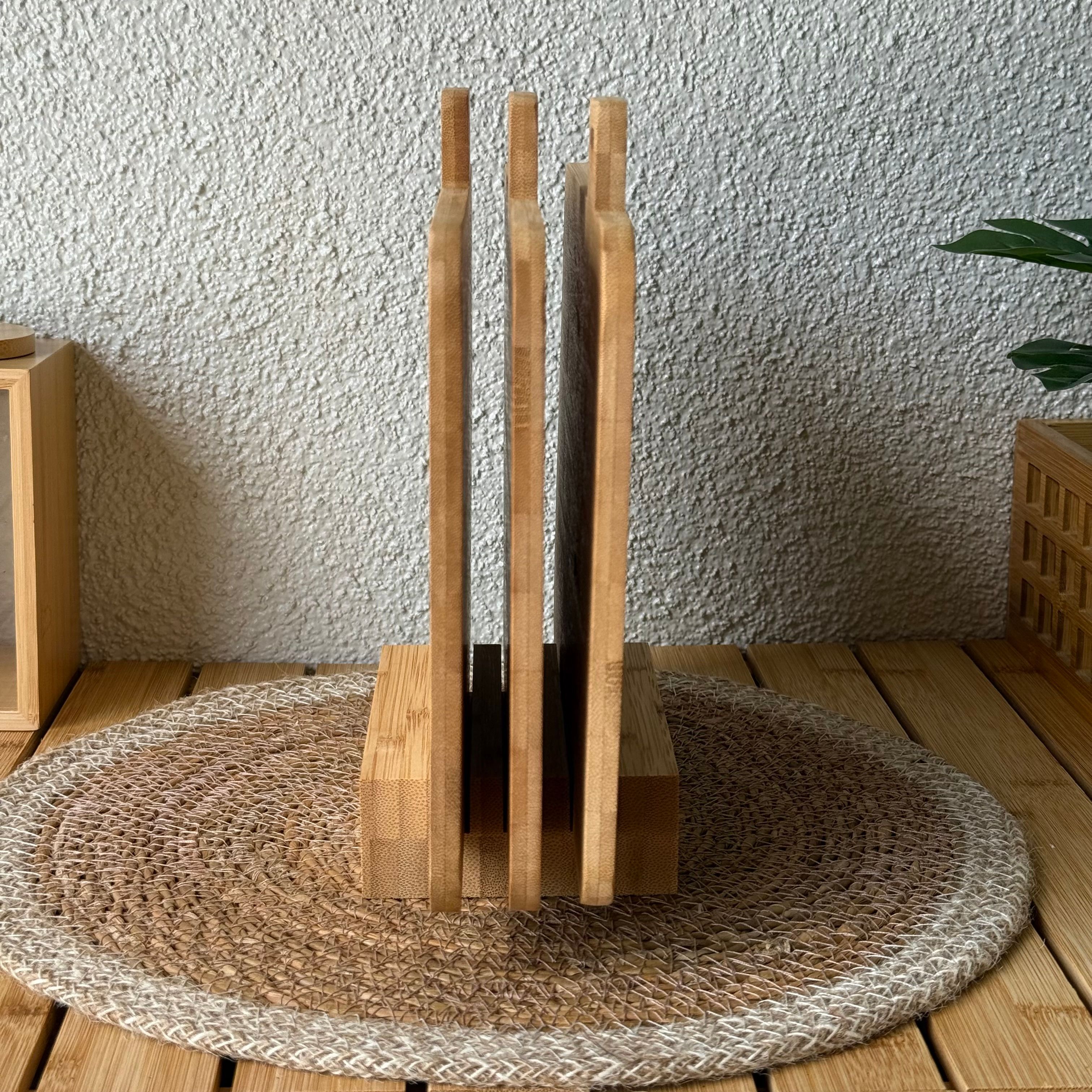 Sora Bambu 3 lü Kesme Tahtası Standlı 