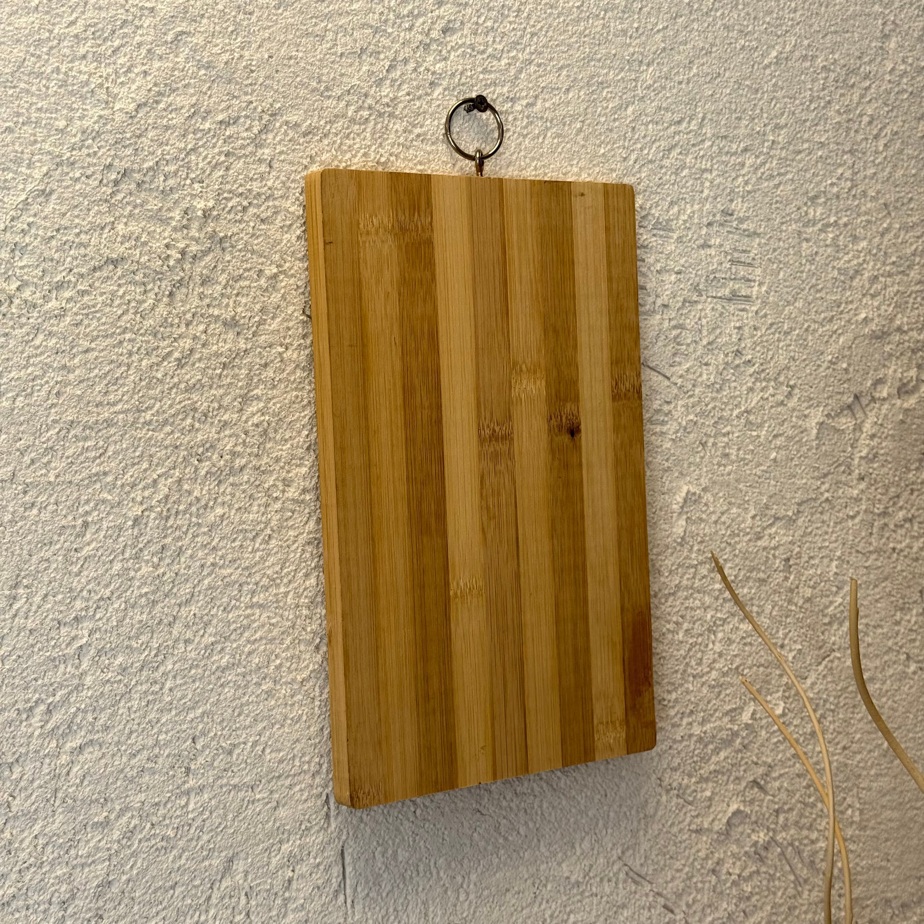Sabia Bambu Çizgili Kesme Panosu Küçük Boy 27x18  cm