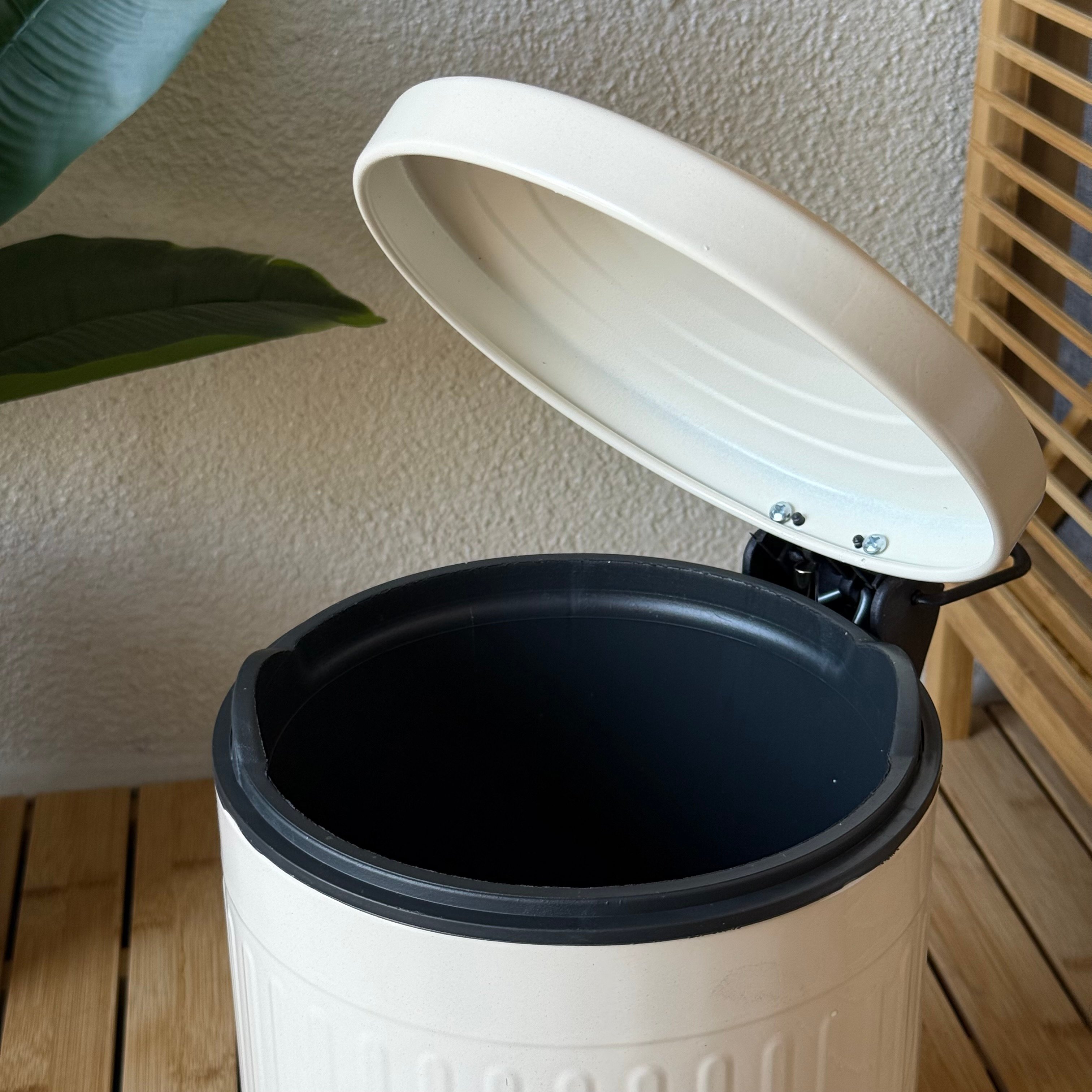 ZRA Vintage Çöp Kovası 5 Litre Krem 