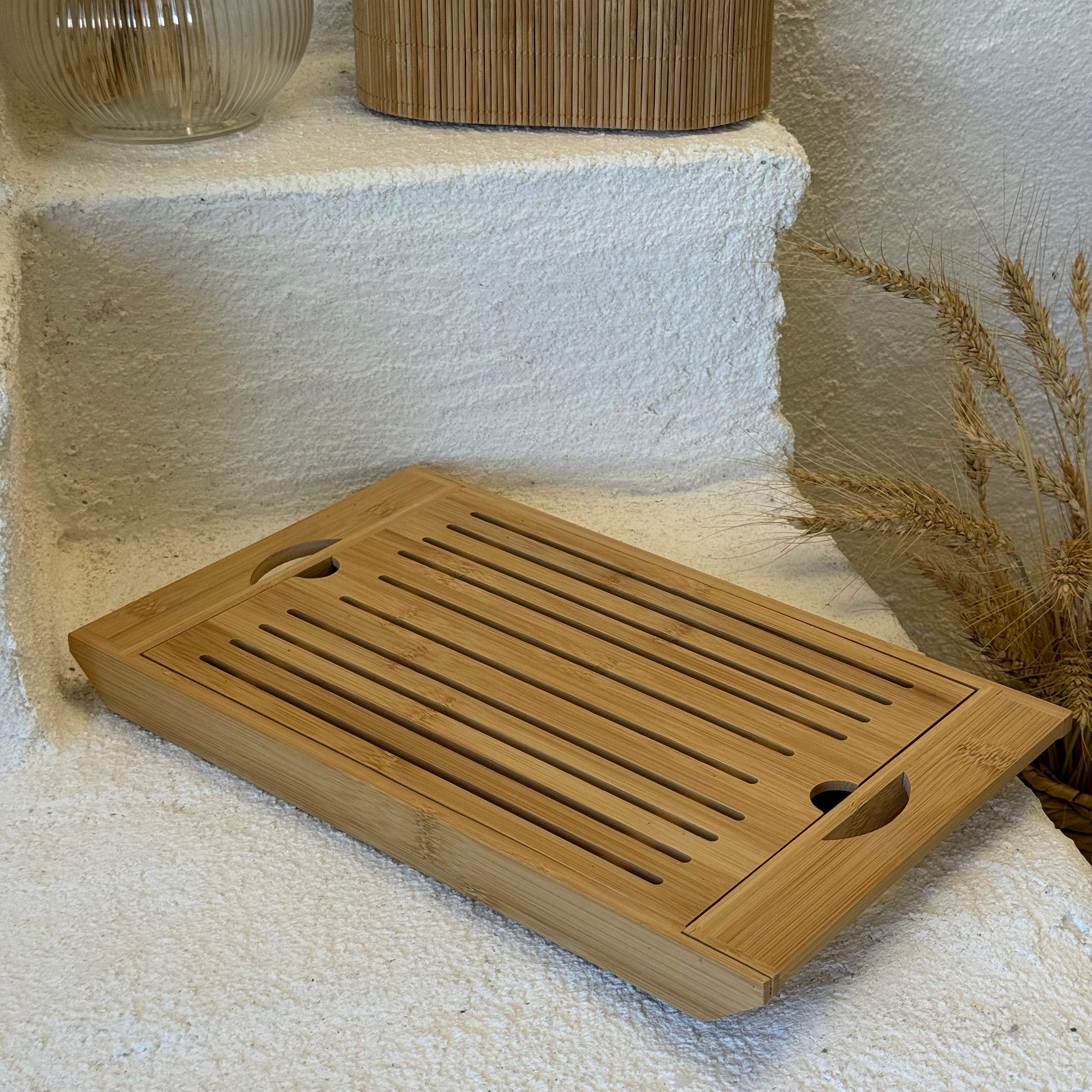 Bambu Ekmek Kesme ve Kırıntı Toplayıcı 37x22 cm 