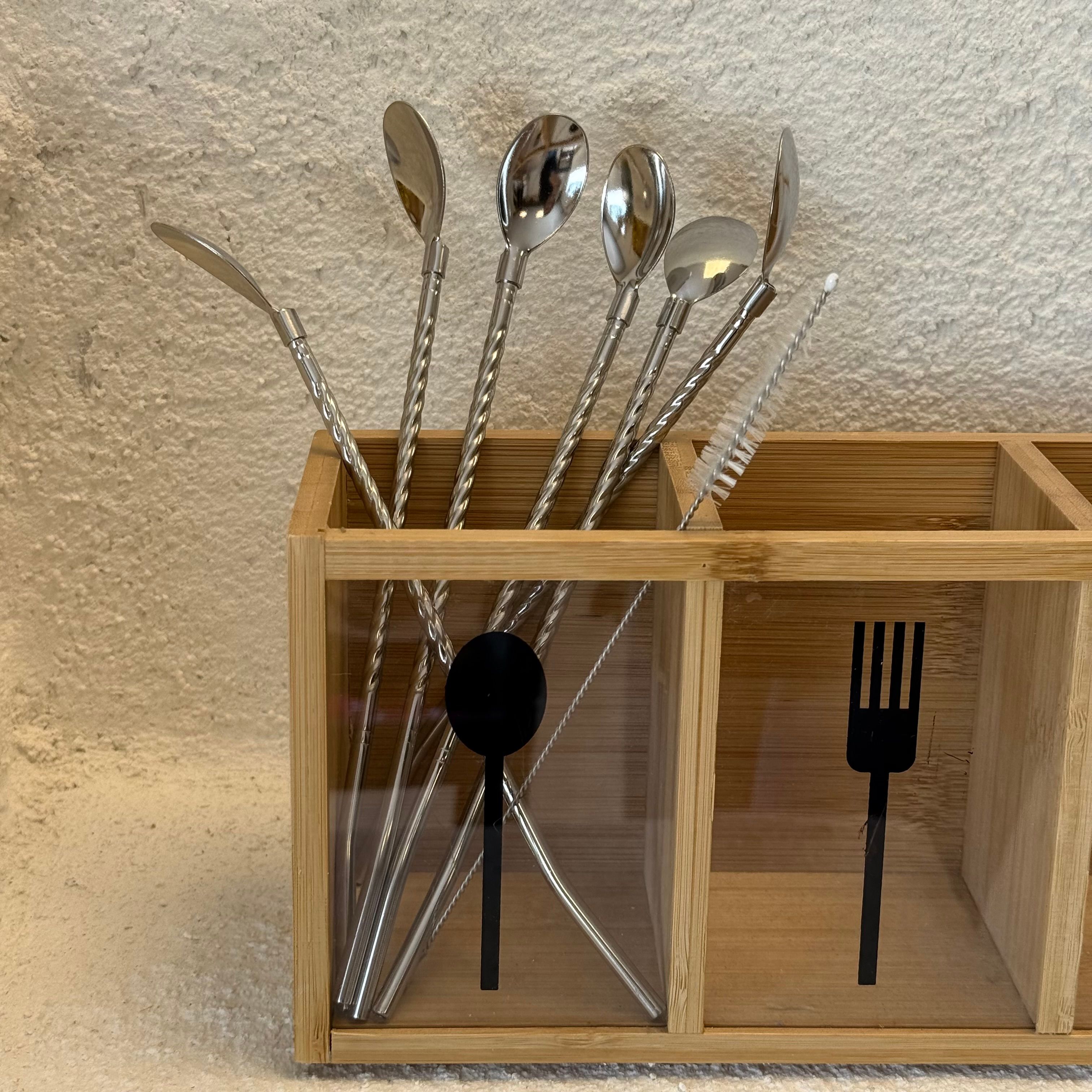 Dama Pipetli Kokteyl Veya Kahve Kaşığı 6 Adet 22 cm