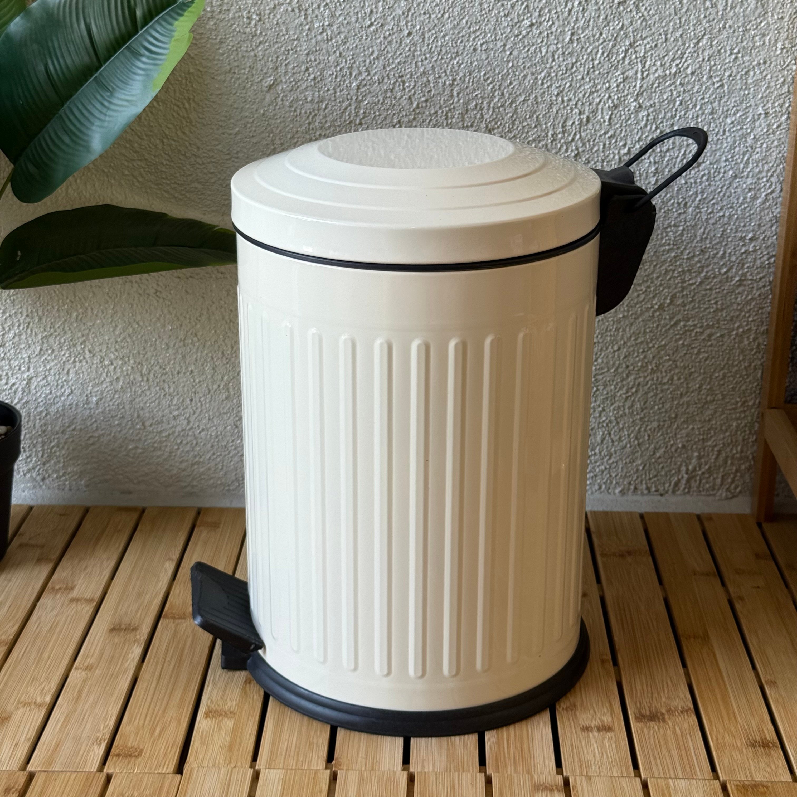 ZRA Vintage Çöp Kovası 12 Litre Krem 