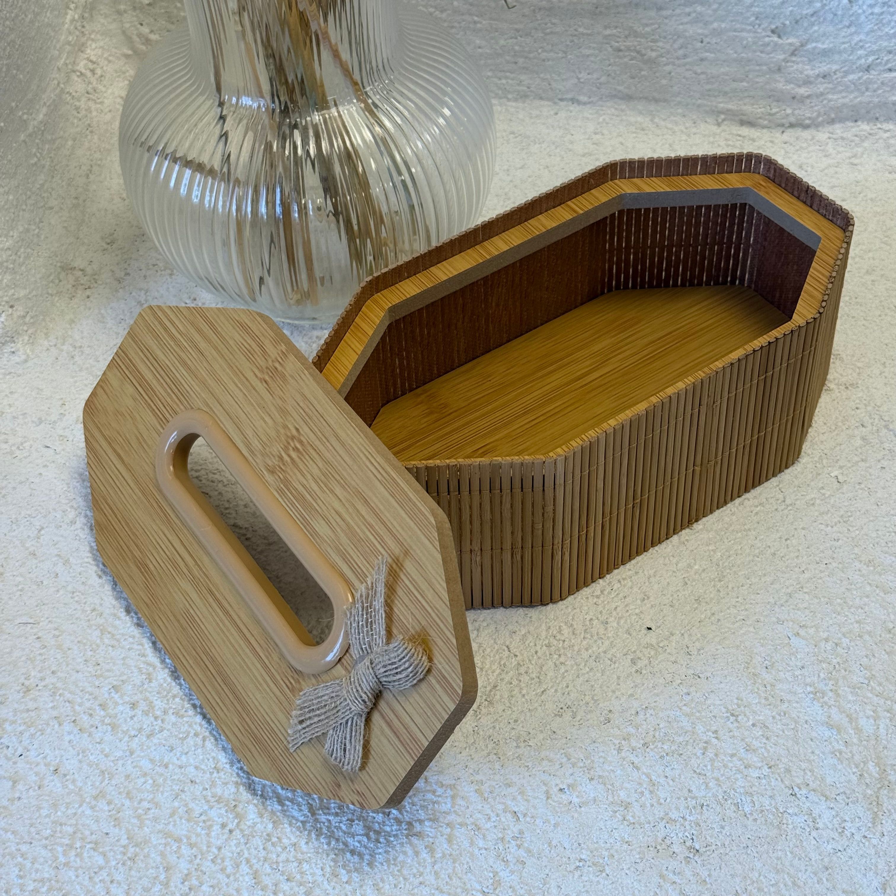 Amison Bambu Sekizgen Peçetelik 22x12x7,5 cm 