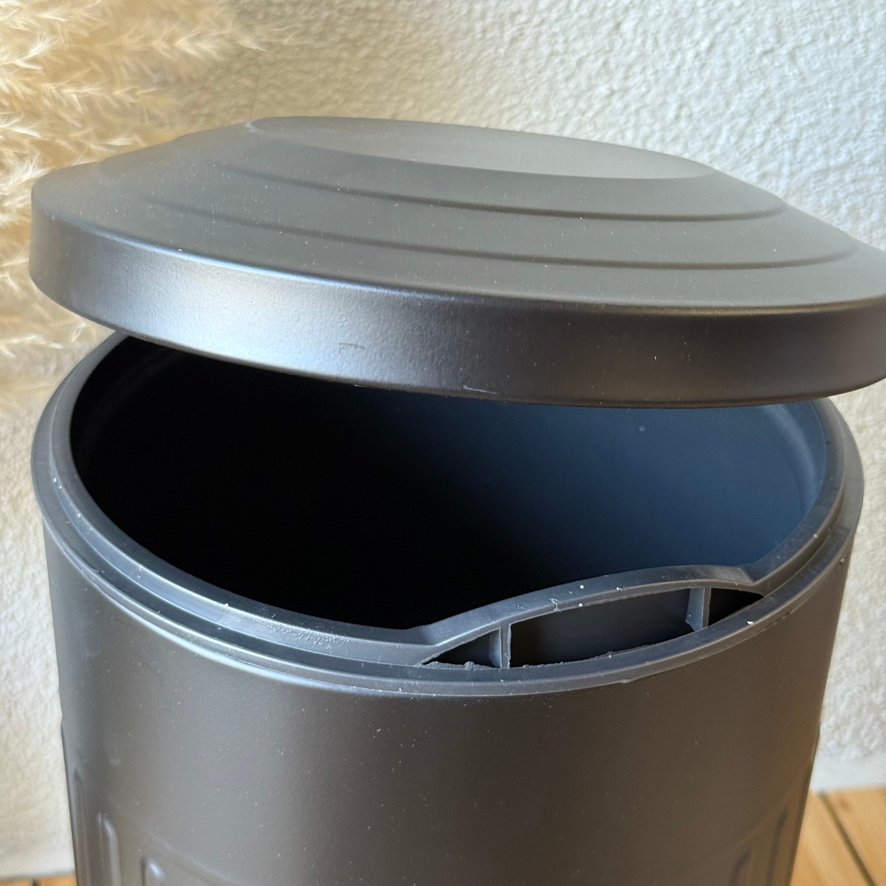 ZRA Vintage Çop Kovası 16 Litre Mat Siyah 