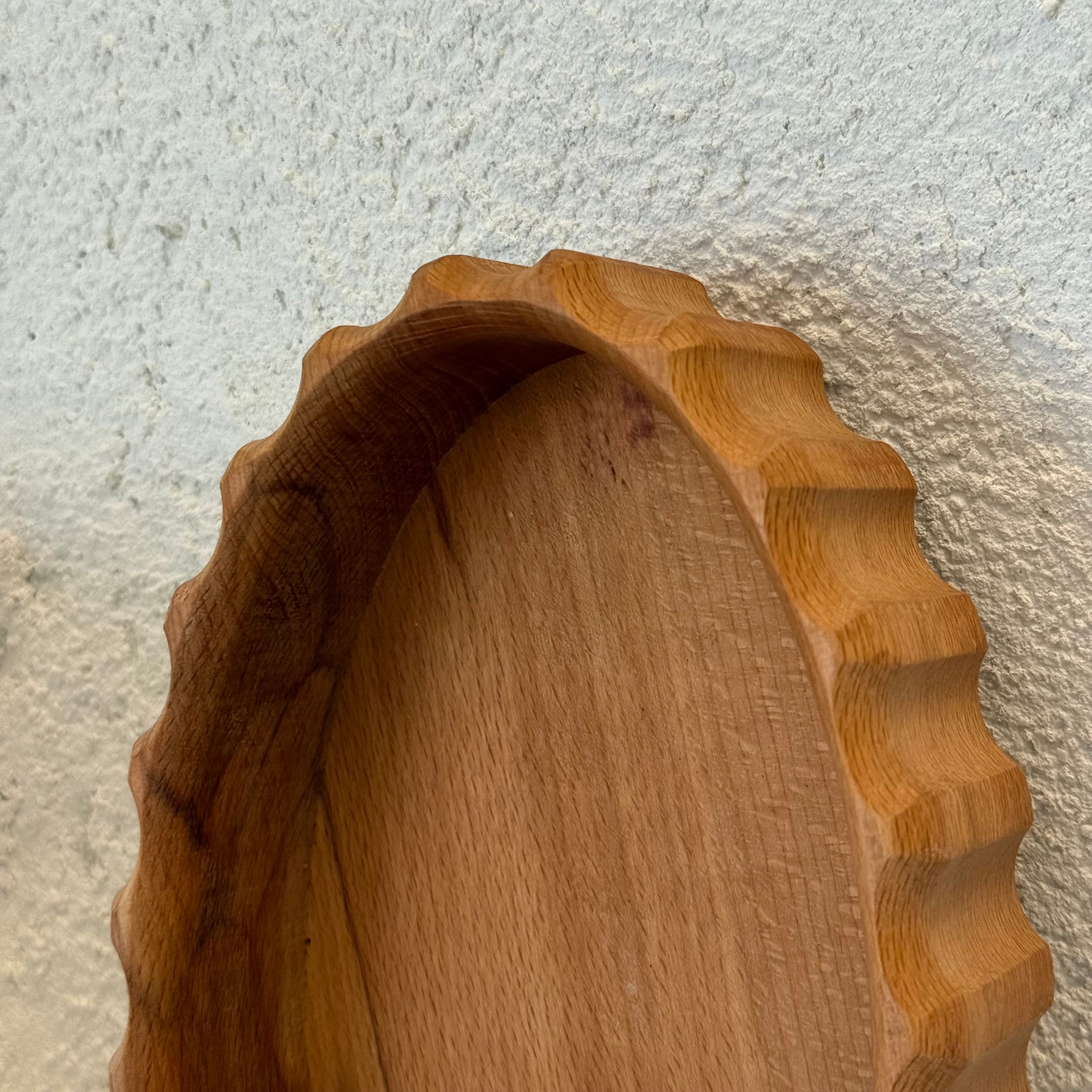 Dekoratif Oval Ahşap Sunumluk 25x15,5x5,5 cm 