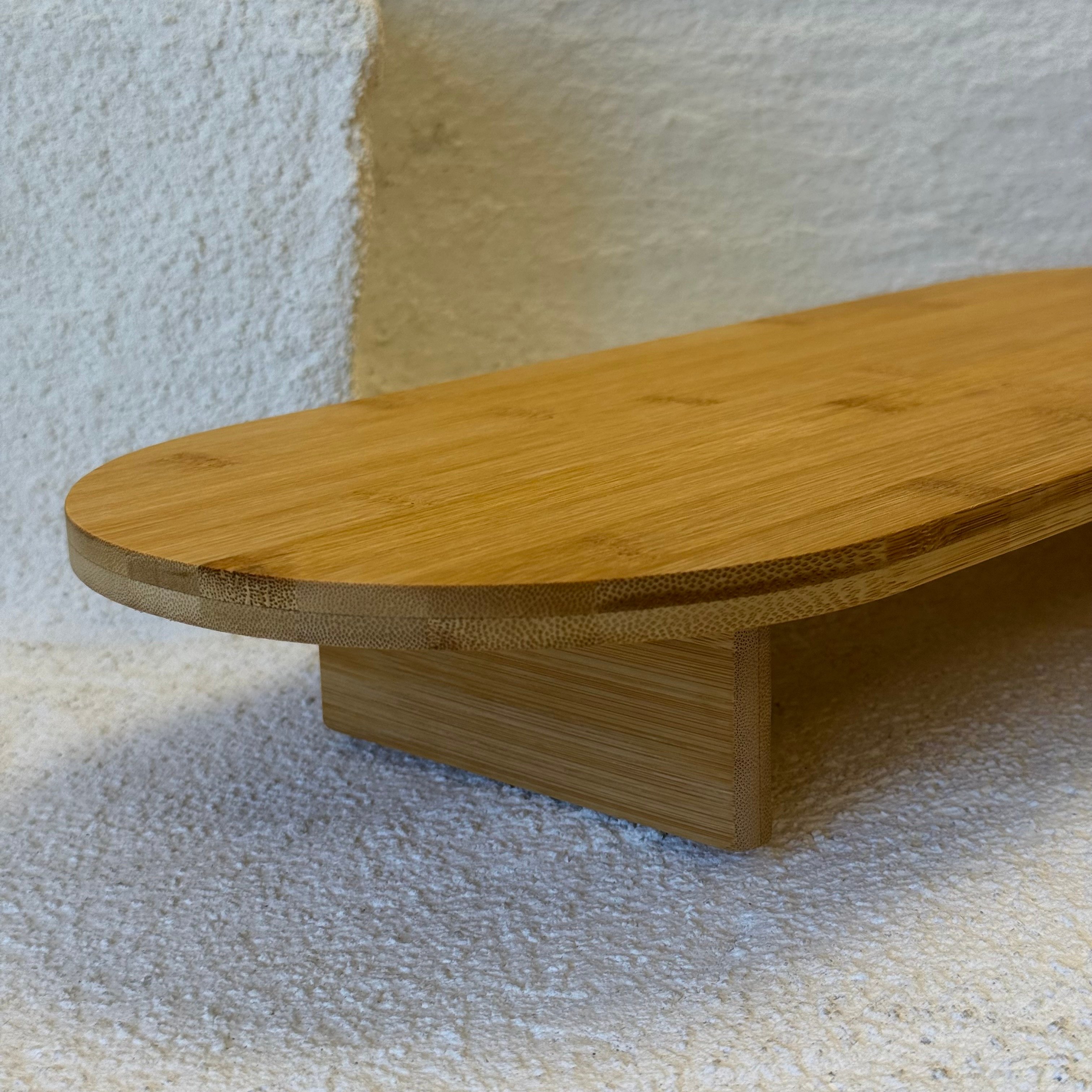 Bambu Ayaklı Oval Sunumluk Büyük Boy 50x20x7 cm 