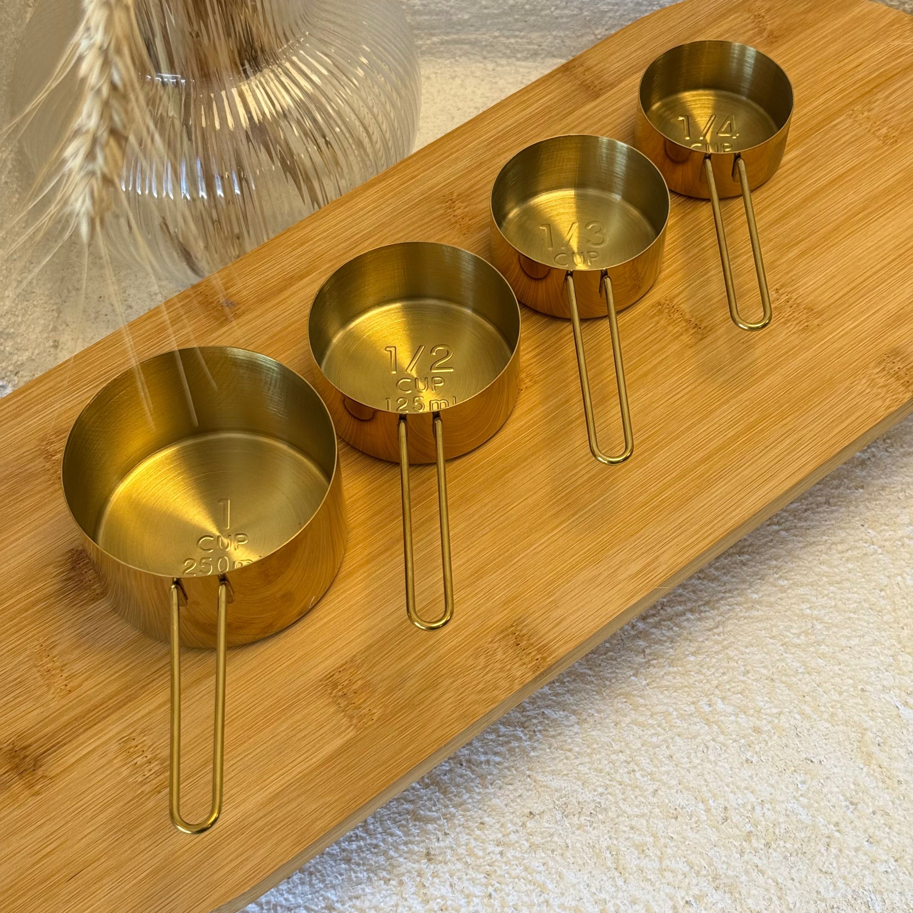 Barotti Çelik 4'Lü Gold Ölçü Kaşığı Büyük Boy 