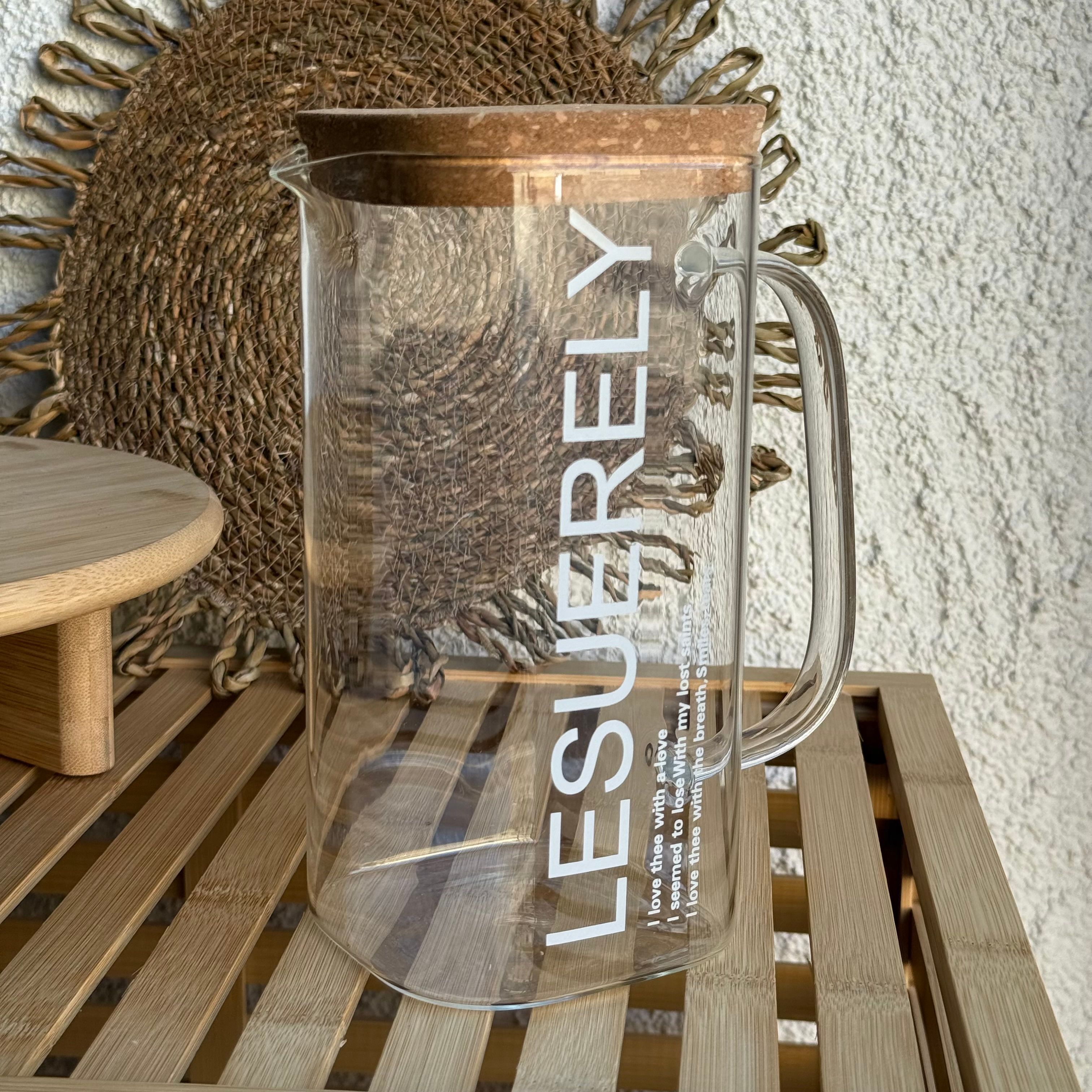 Lake Mantar Kapaklı Borosilikat Kare Sürahi 1,5 Litre