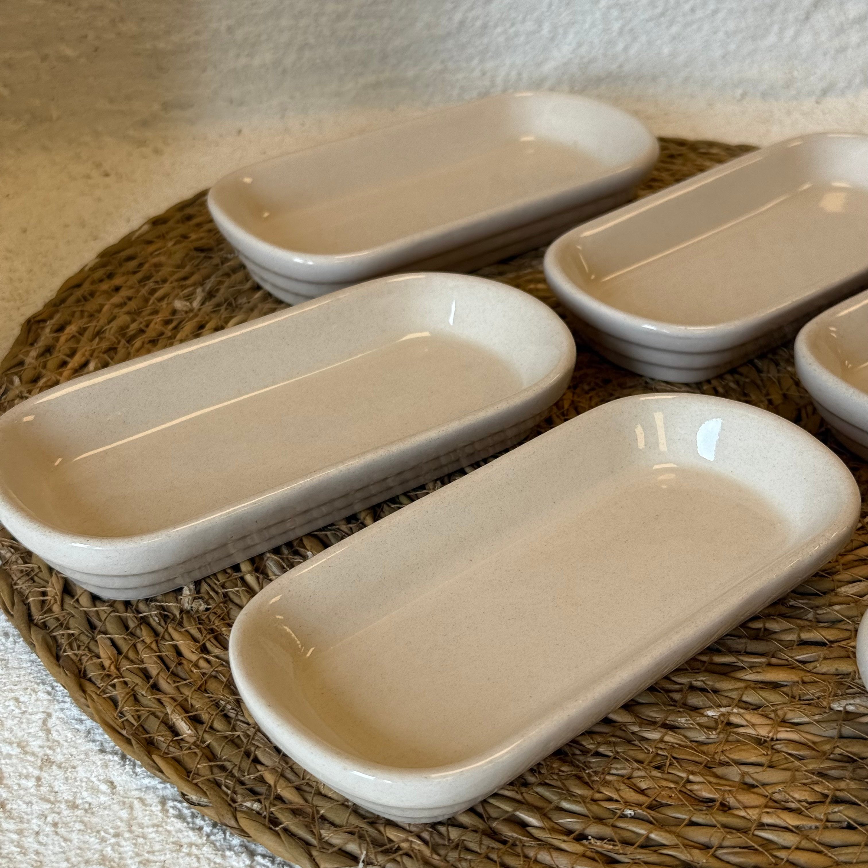 Buemos Oval Seramik Kahvaltılık 6 Adet 15x7 cm