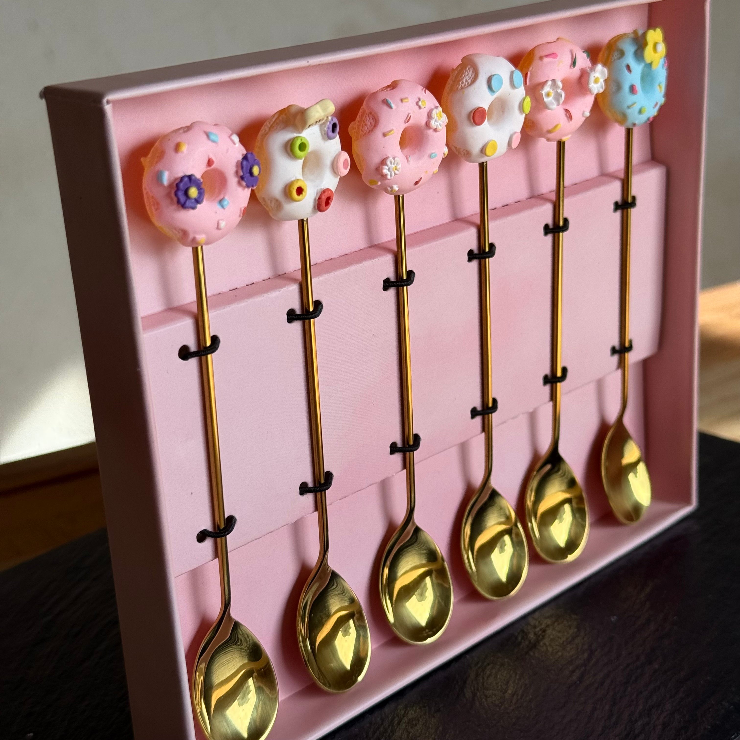 XoXo 6 Lı Tatlı Kaşık Seti Gold 14 cm