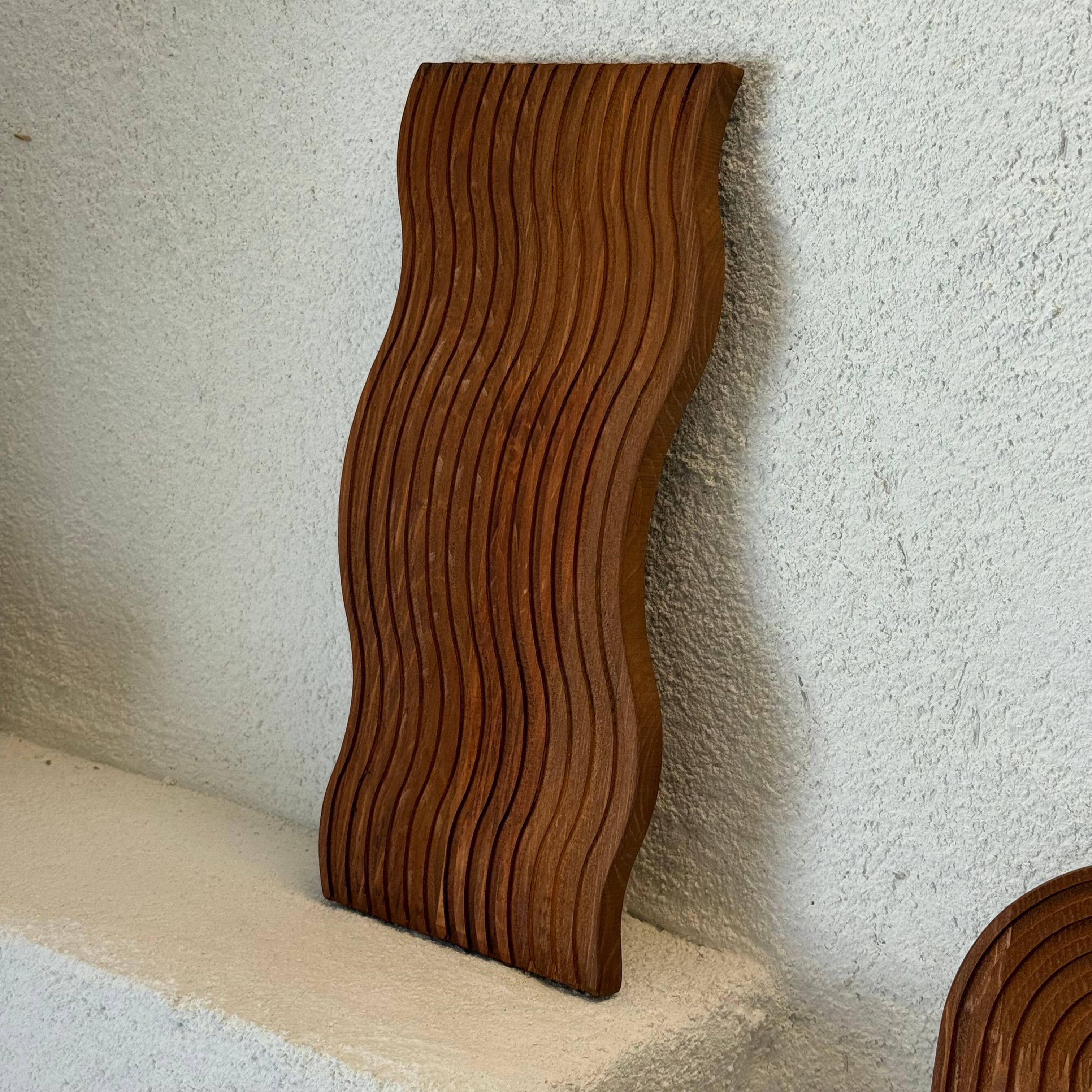 İskandinav Dalgalı Model Ahşap Sunumluk 38x16,5 cm 