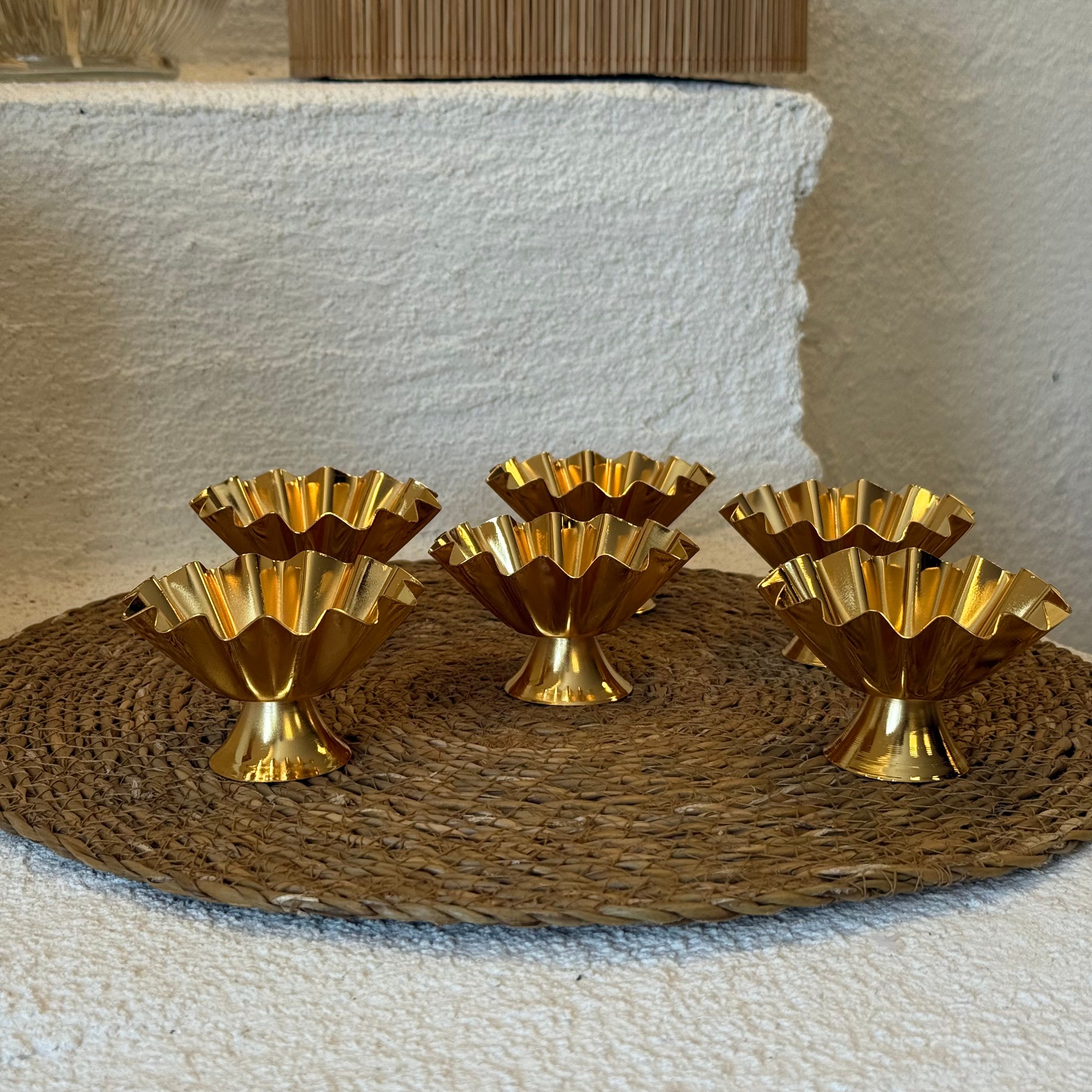 Mira Ayaklı Metal Gold Sunumluk 6 Adet 
