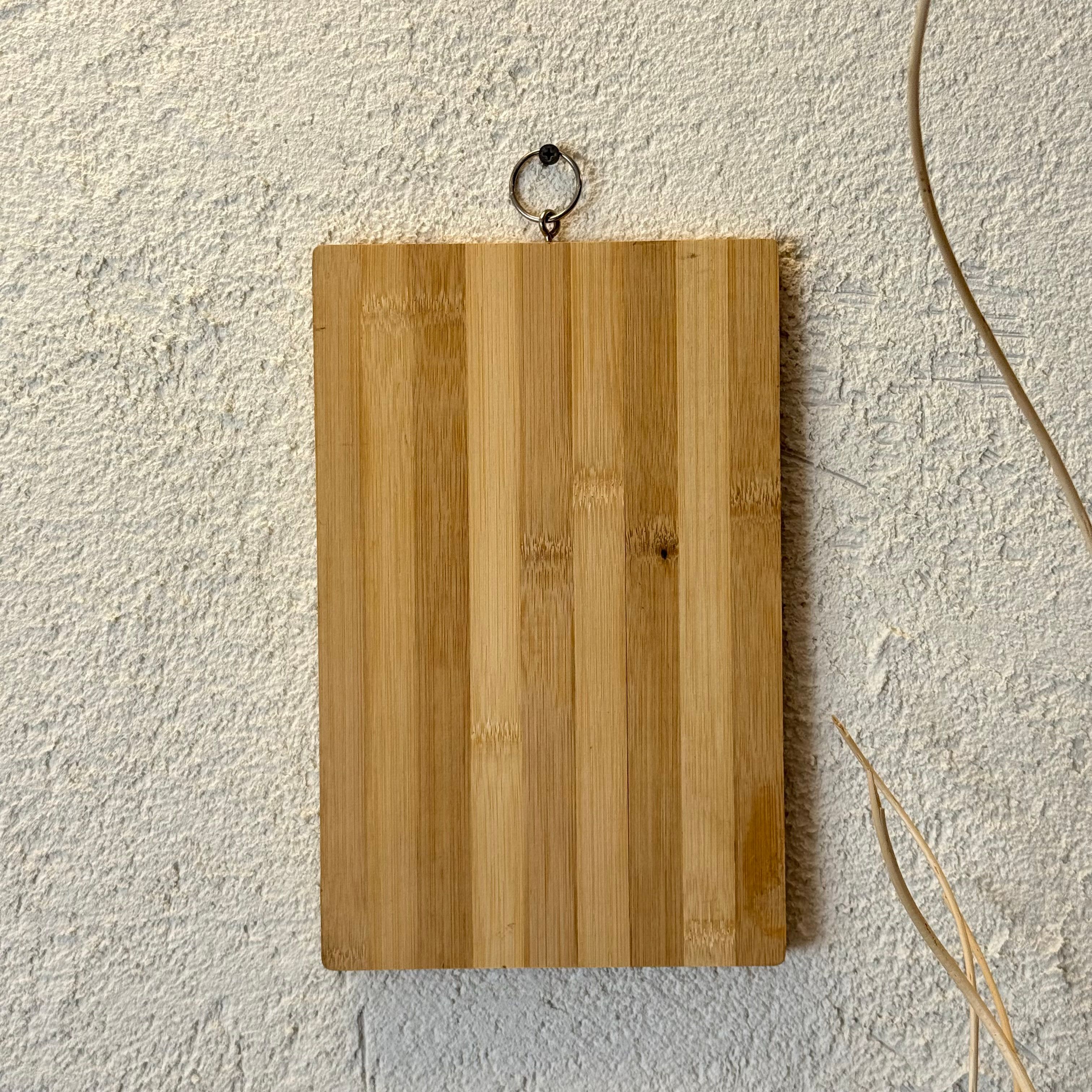 Sabia Bambu Çizgili Kesme Panosu Küçük Boy 27x18  cm