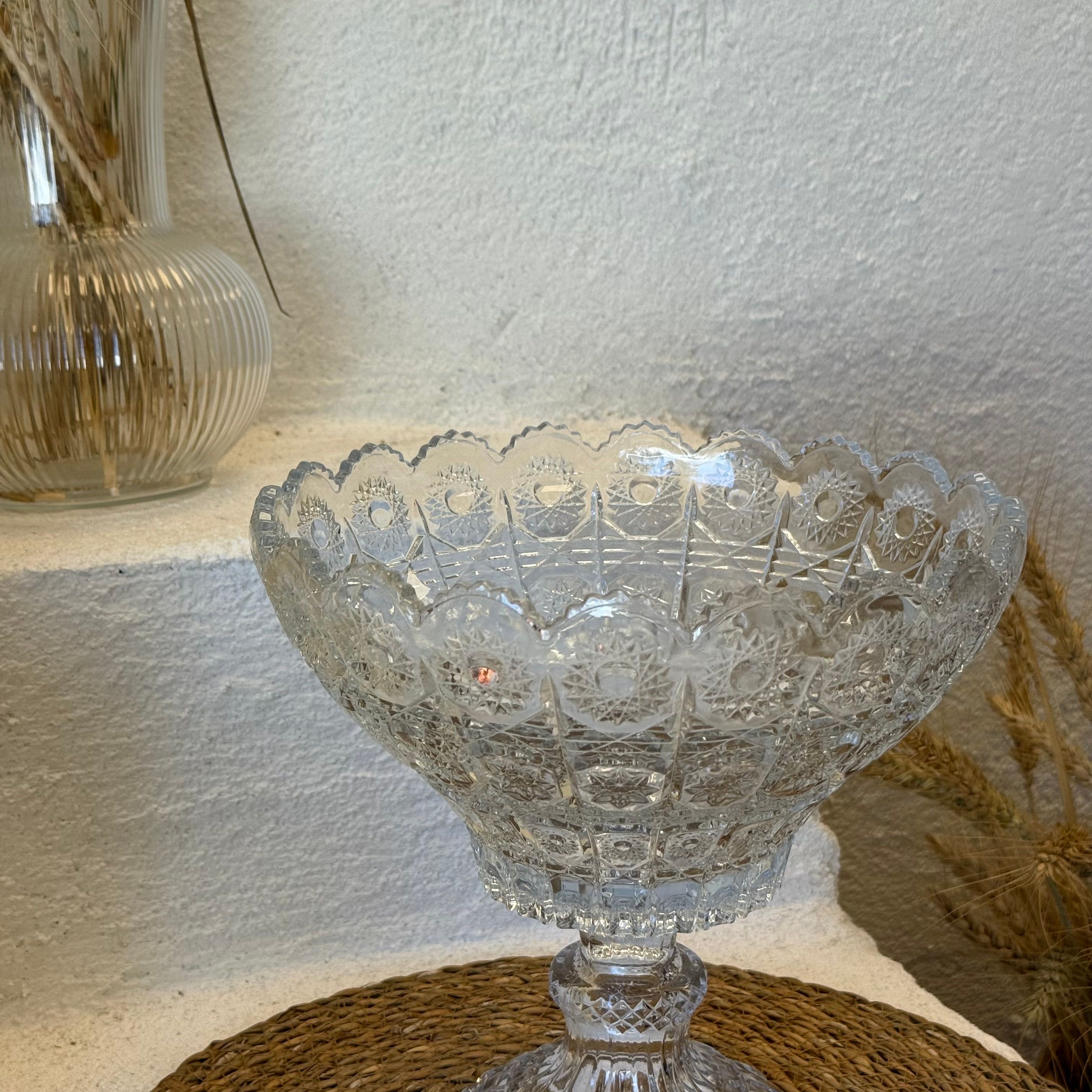 Sakura Ayaklı Kristal Kase Meyvelik 24 cm 