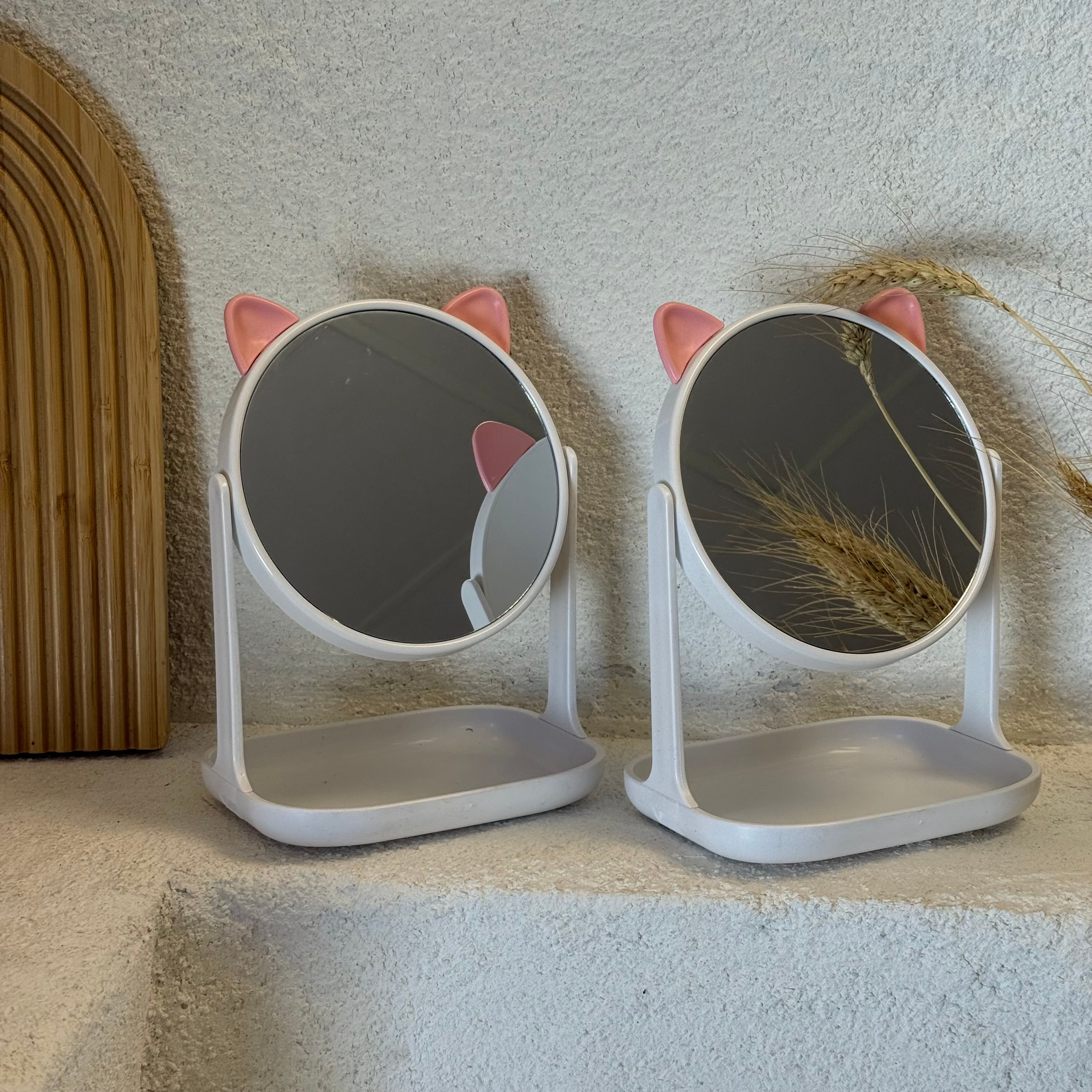1 ALANA 1 BEDAVA Kedi Kulak Ayna 25 cm 