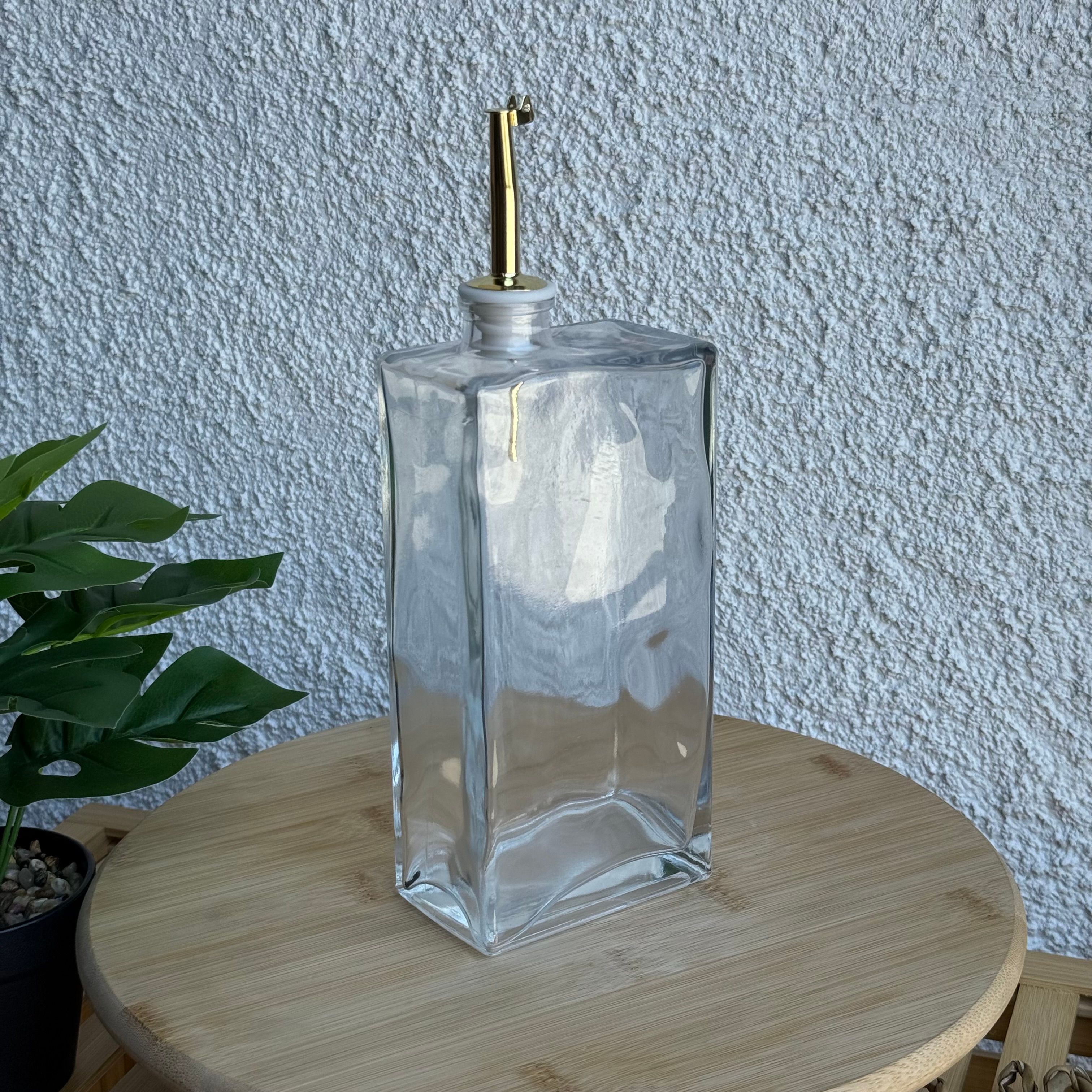 Barotti Dikdörtgen Cam Yağdanlık 750 ML Gold 
