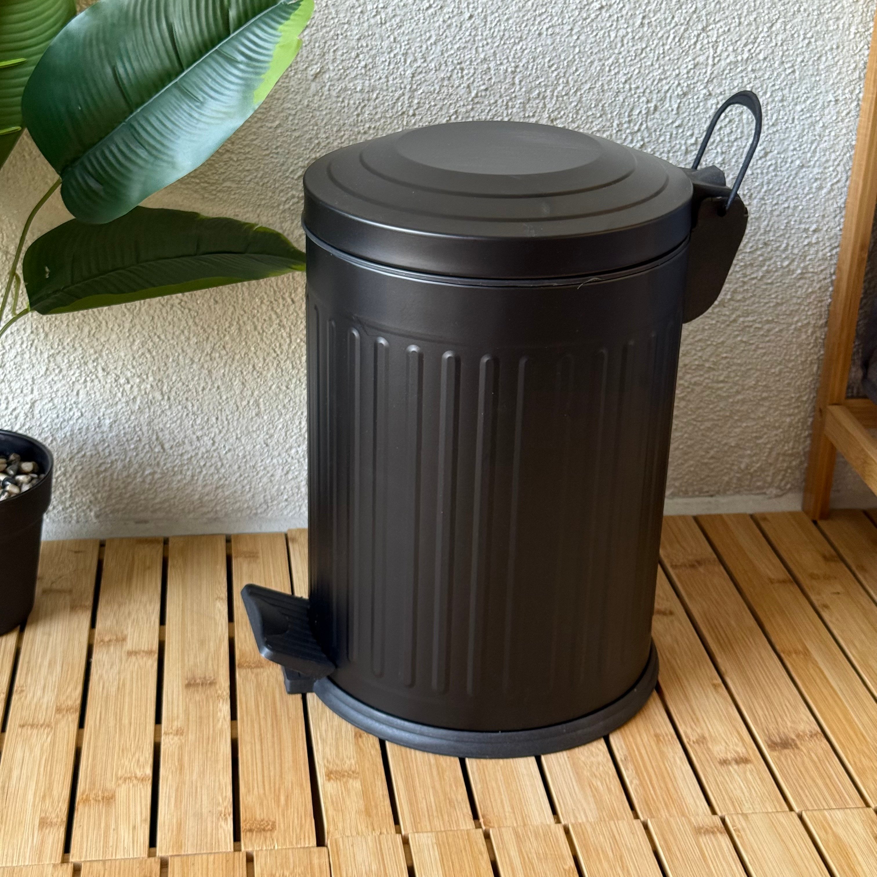 ZRA Vintage Çöp Kovası 12 Litre Mat Siyah 