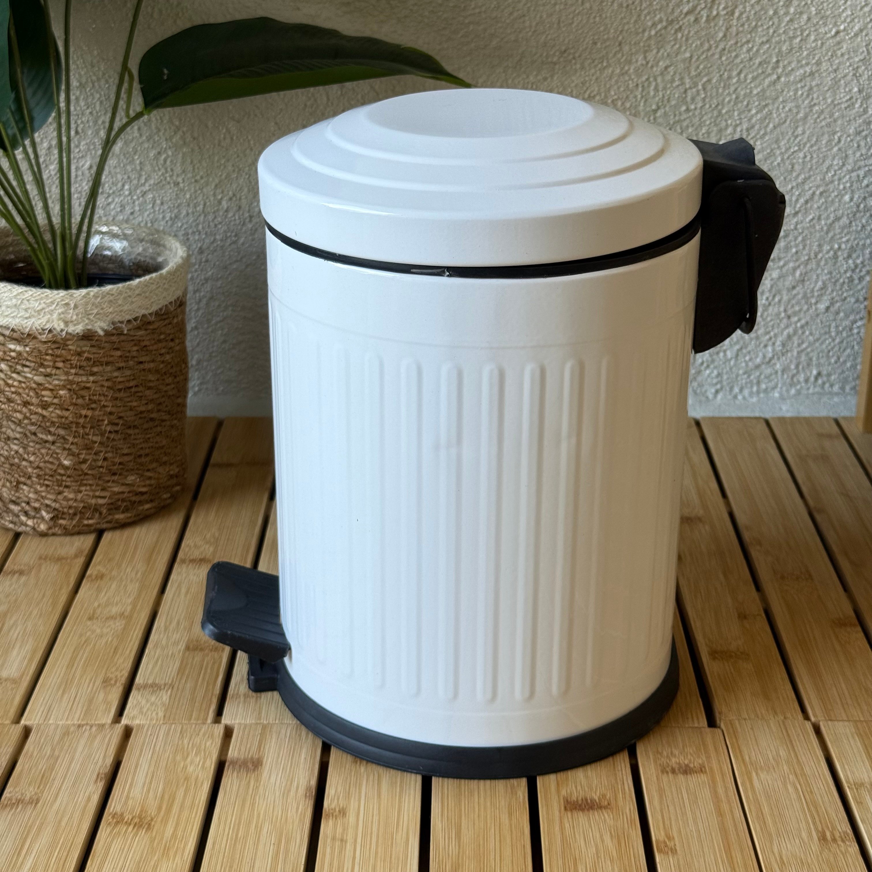 ZRA Vintage Çöp Kovası 5 Litre Beyaz 