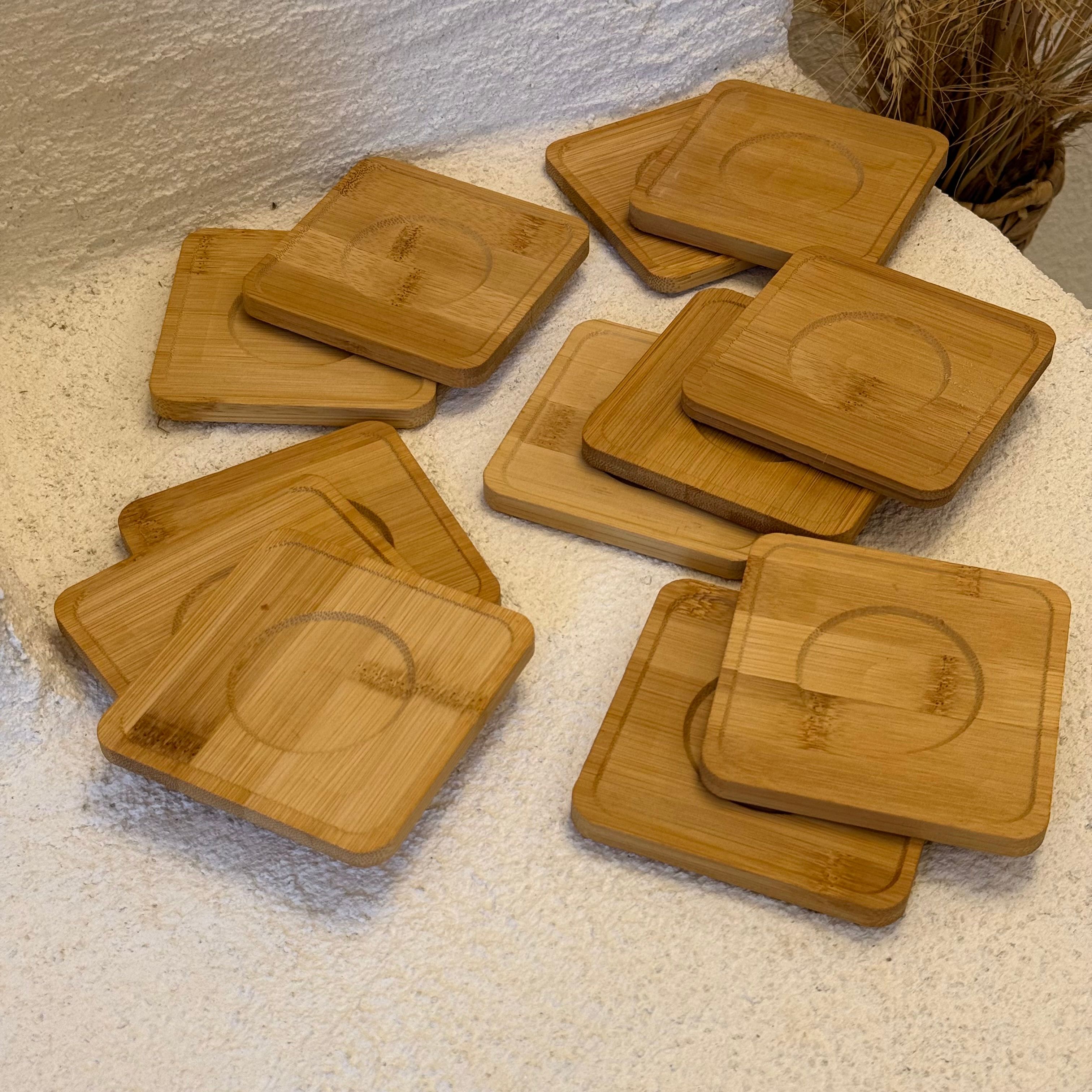 Kare Bambu Altlığı Set 12 Adet 