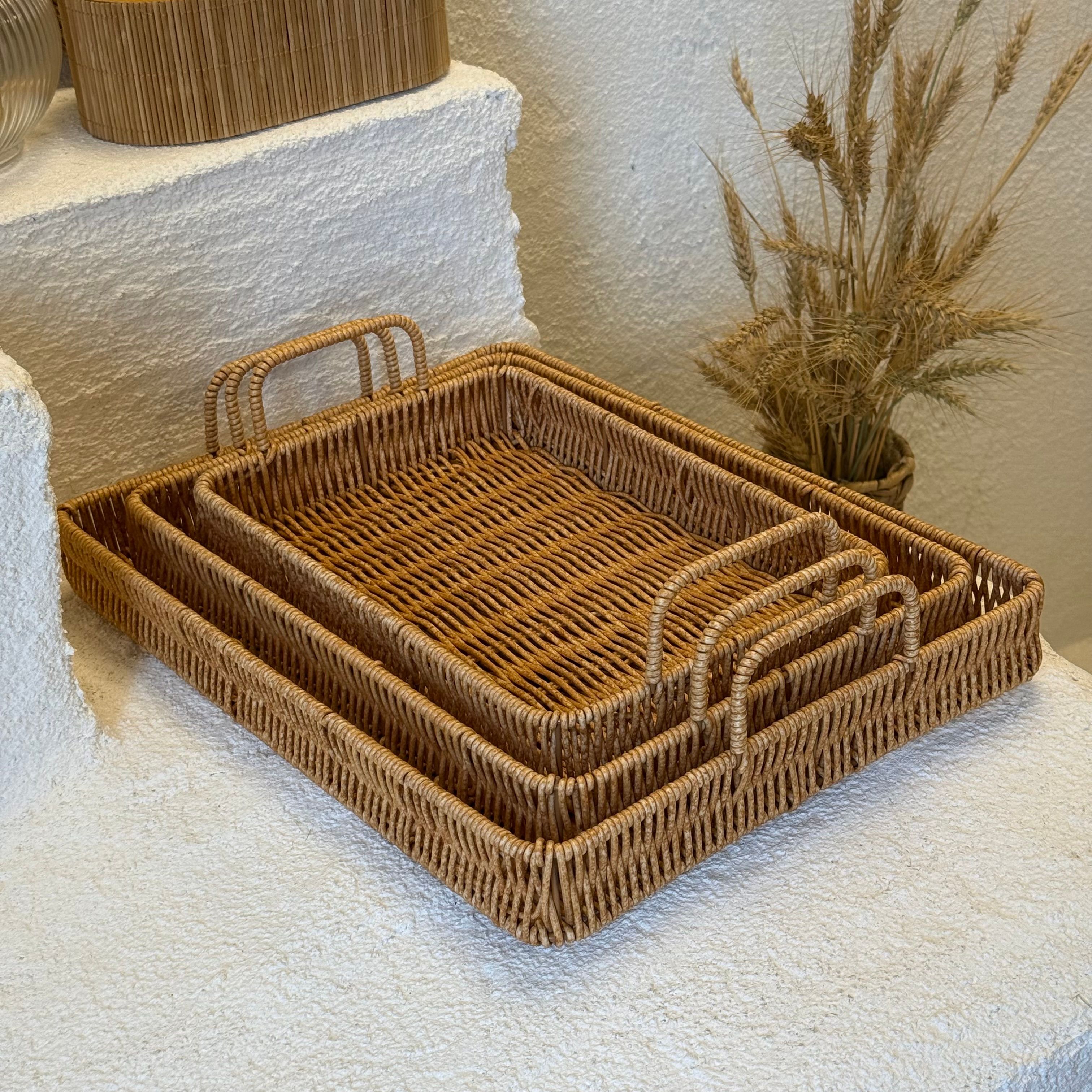 Wardy 3 Boy Rattan Tepsi Set 