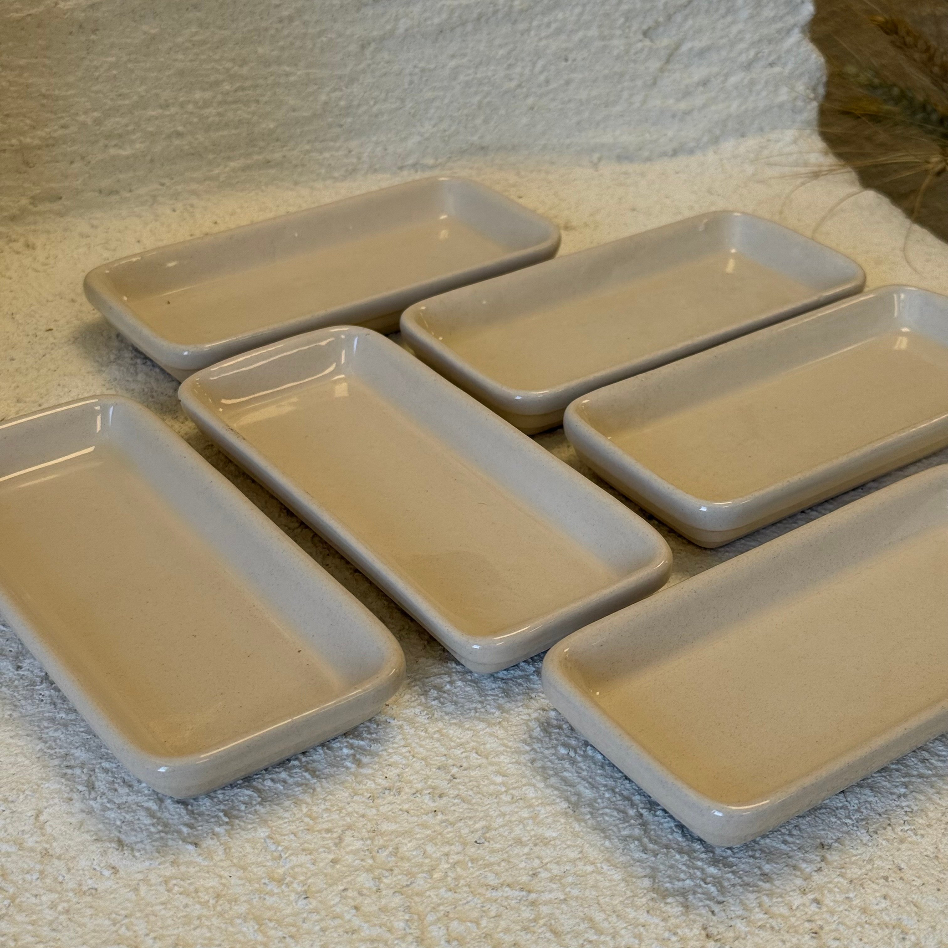 Buemos Dikdörtgen Seramik Kahvaltılık 6 Adet 15x7 cm 