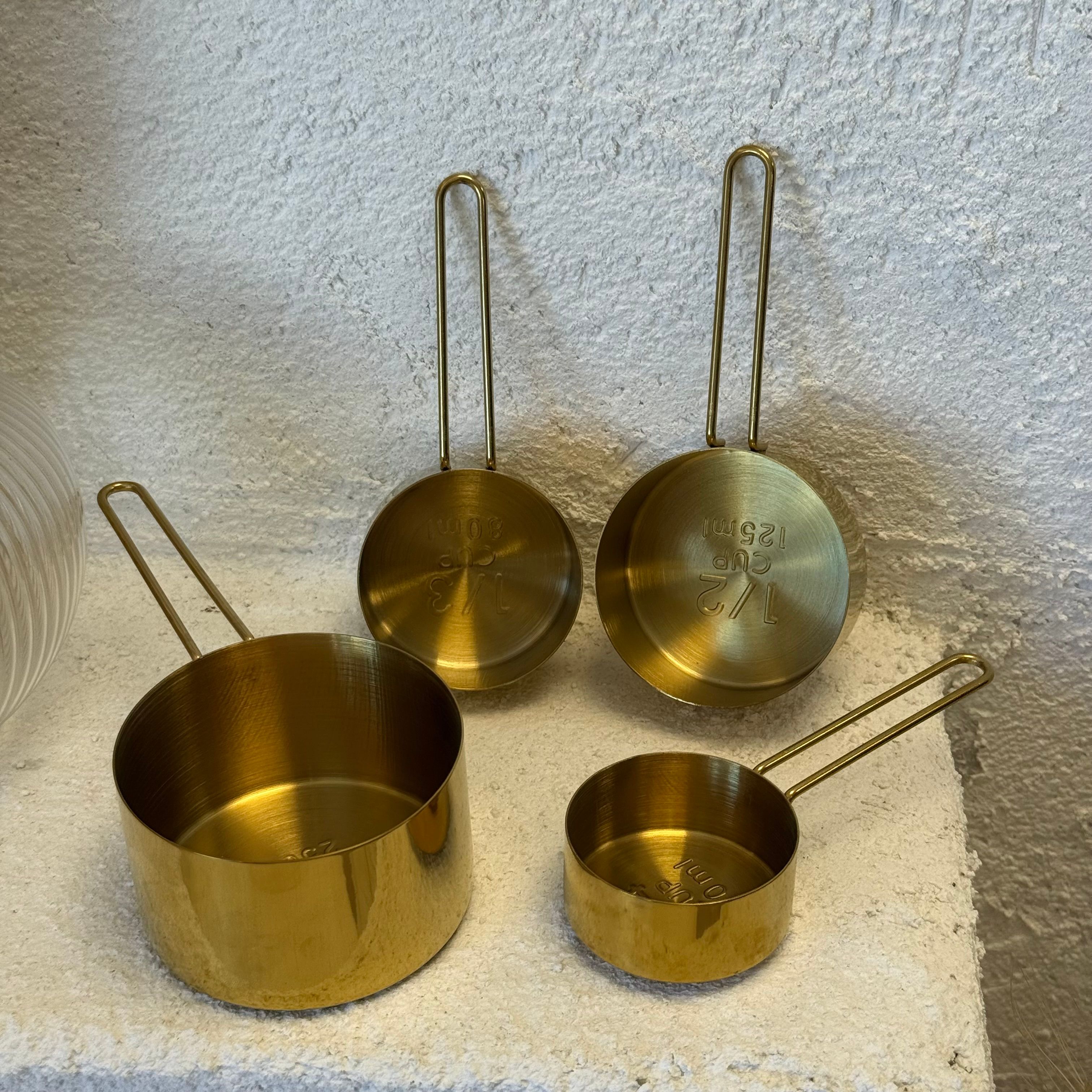 Barotti Çelik 4'Lü Gold Ölçü Kaşığı Büyük Boy 