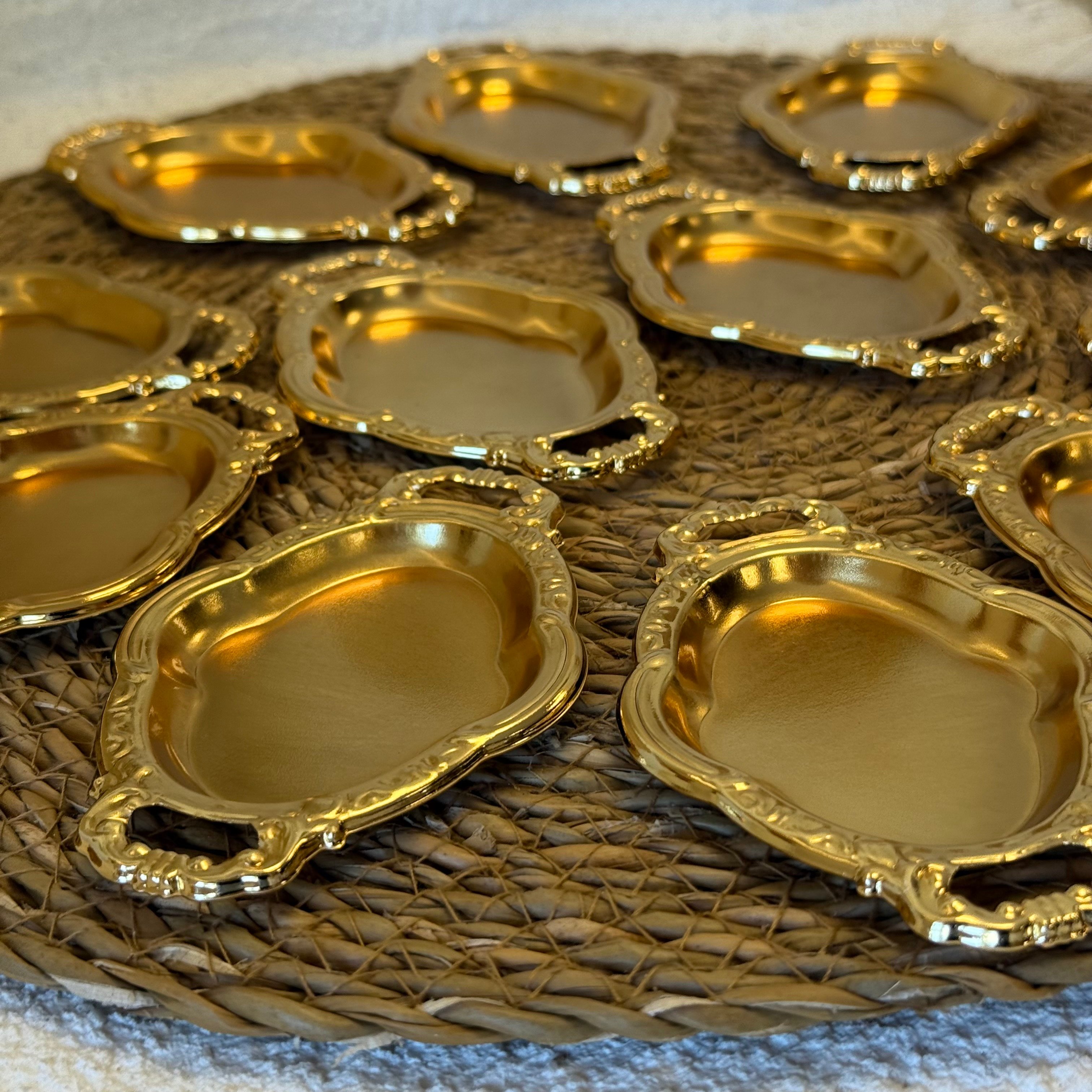 Mini Oval 12 Adet Sunumluk Gold 