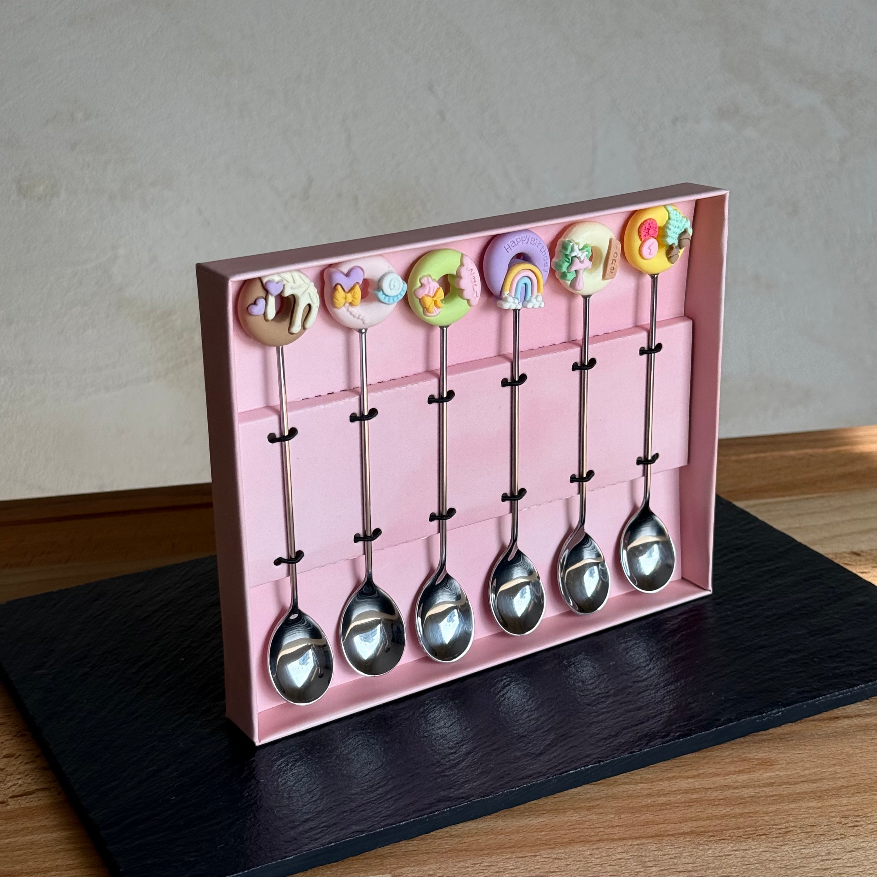 Happy Birthday 6 Lı Tatlı Kaşık Gümüş 14 cm