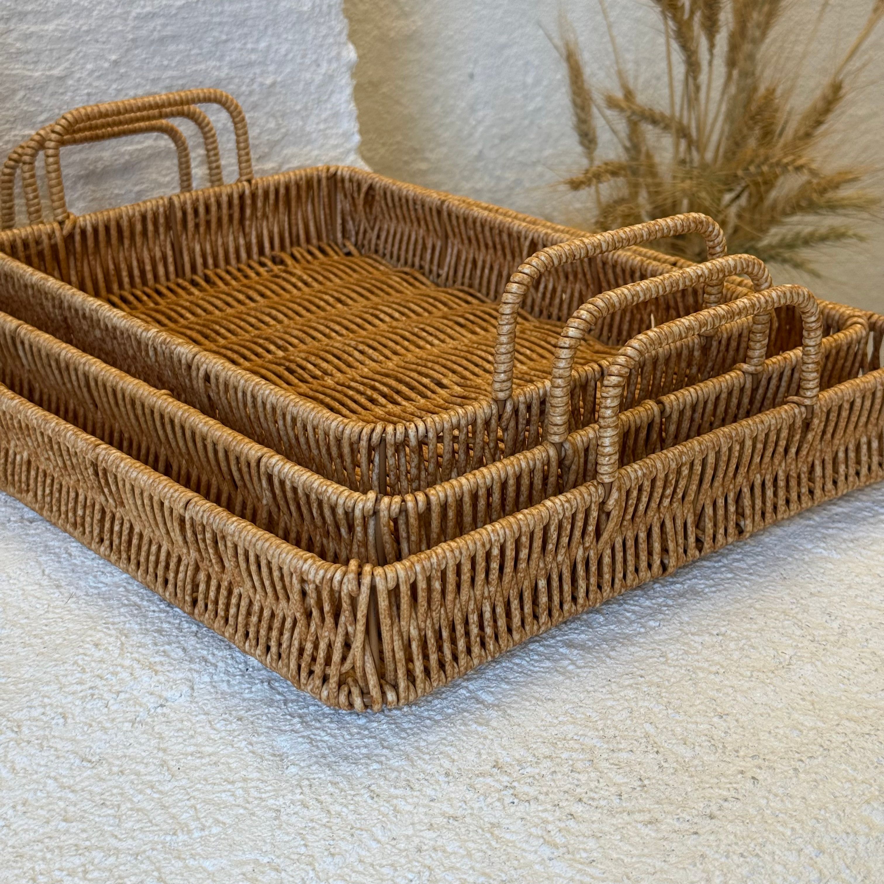 Wardy 3 Boy Rattan Tepsi Set 