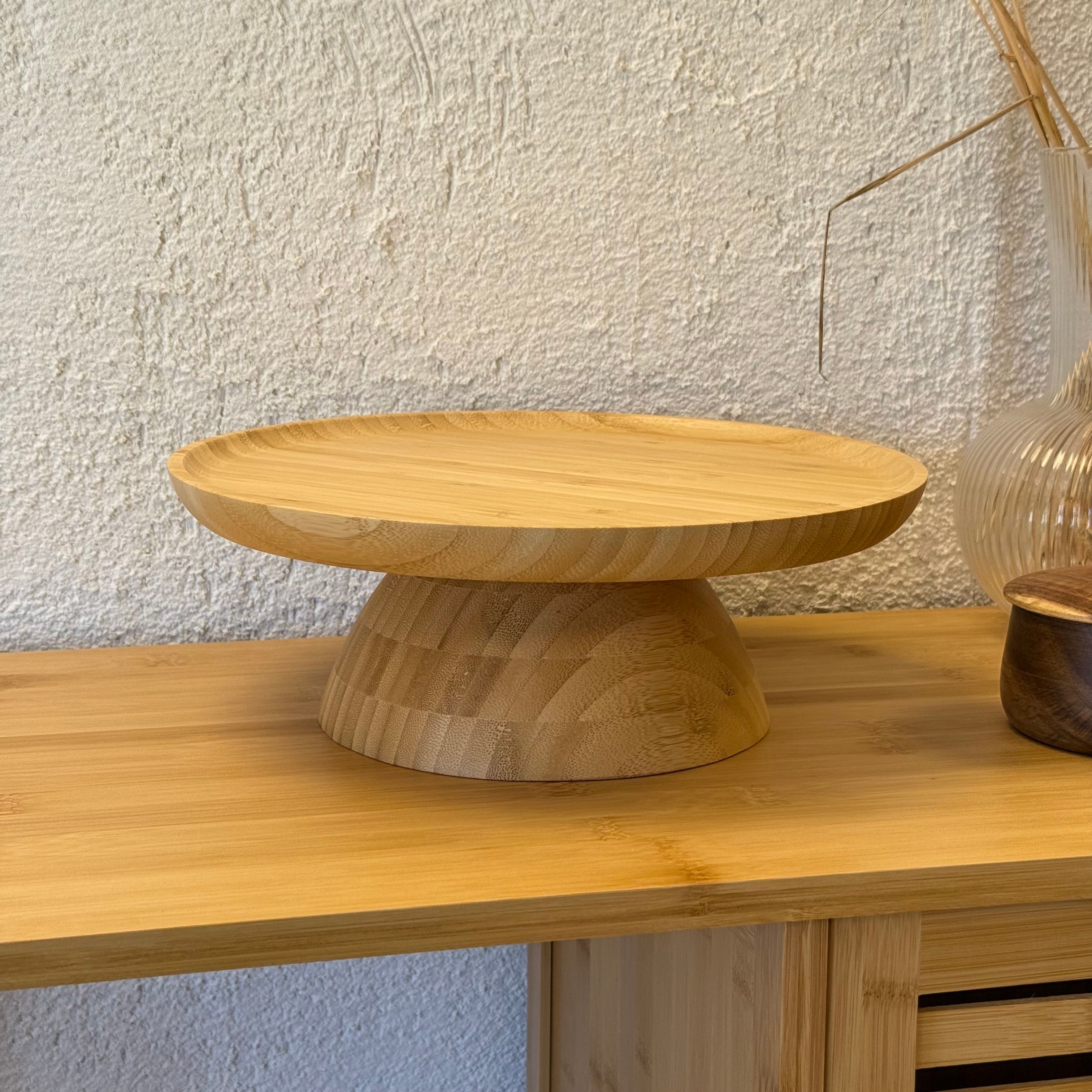 Bambu Yuvarlak Ayaklı Sunumluk 28 cm 